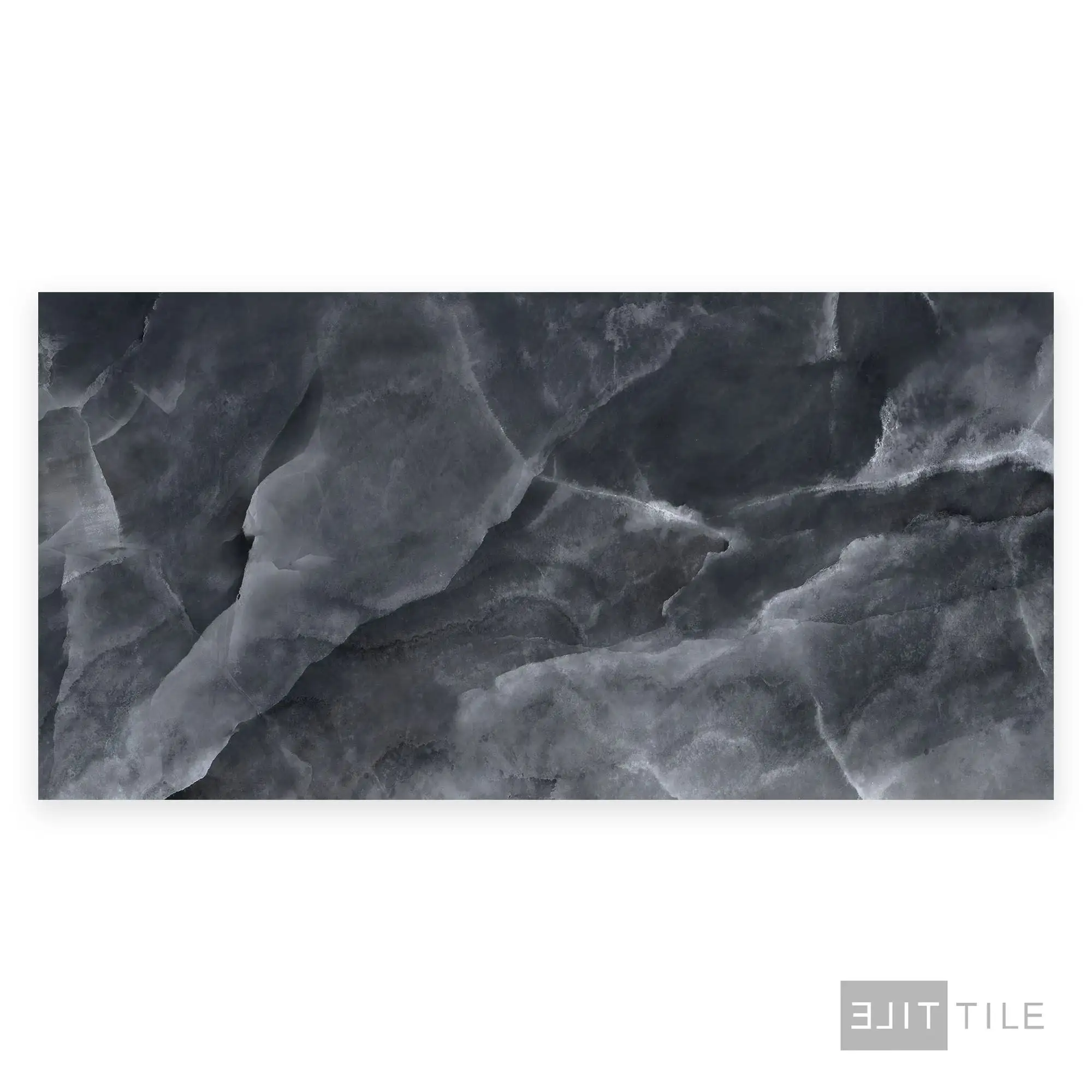 Onyx Porcelain Large Format Field Tile 24X48 Black Polished - Image 3