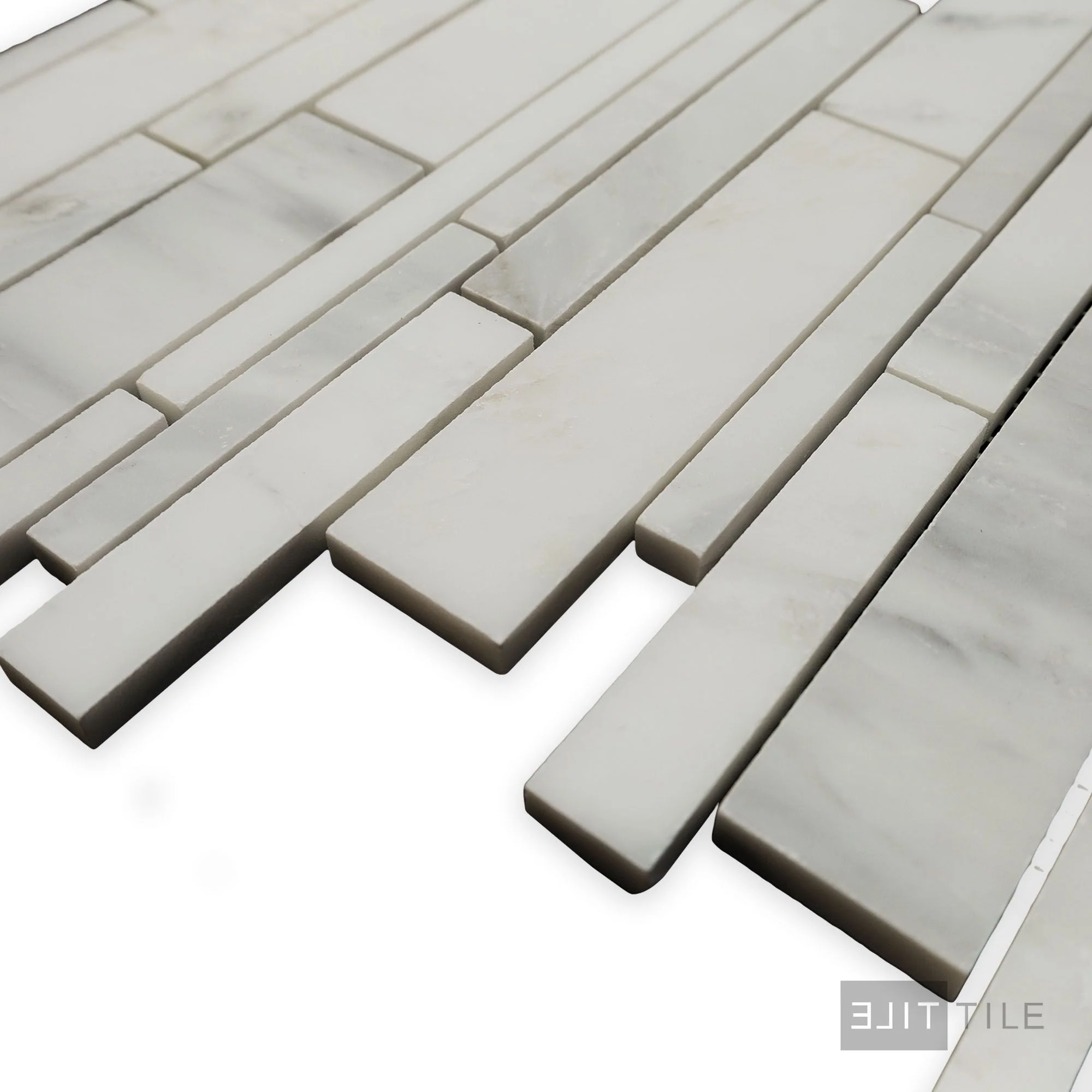 Oriental White Marble Linear Honed Mosaic - Image 4