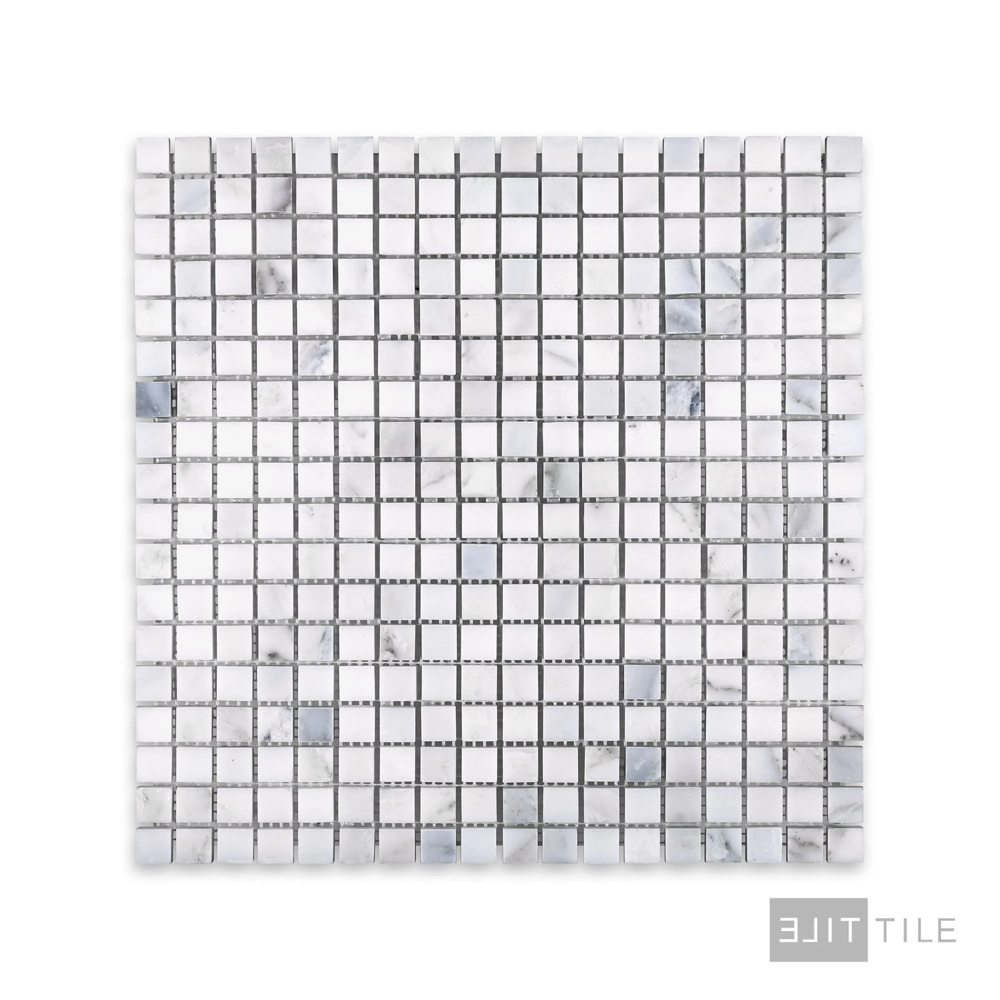 Oriental White Marble 5/8" Square Honed Mosaic - Image 2