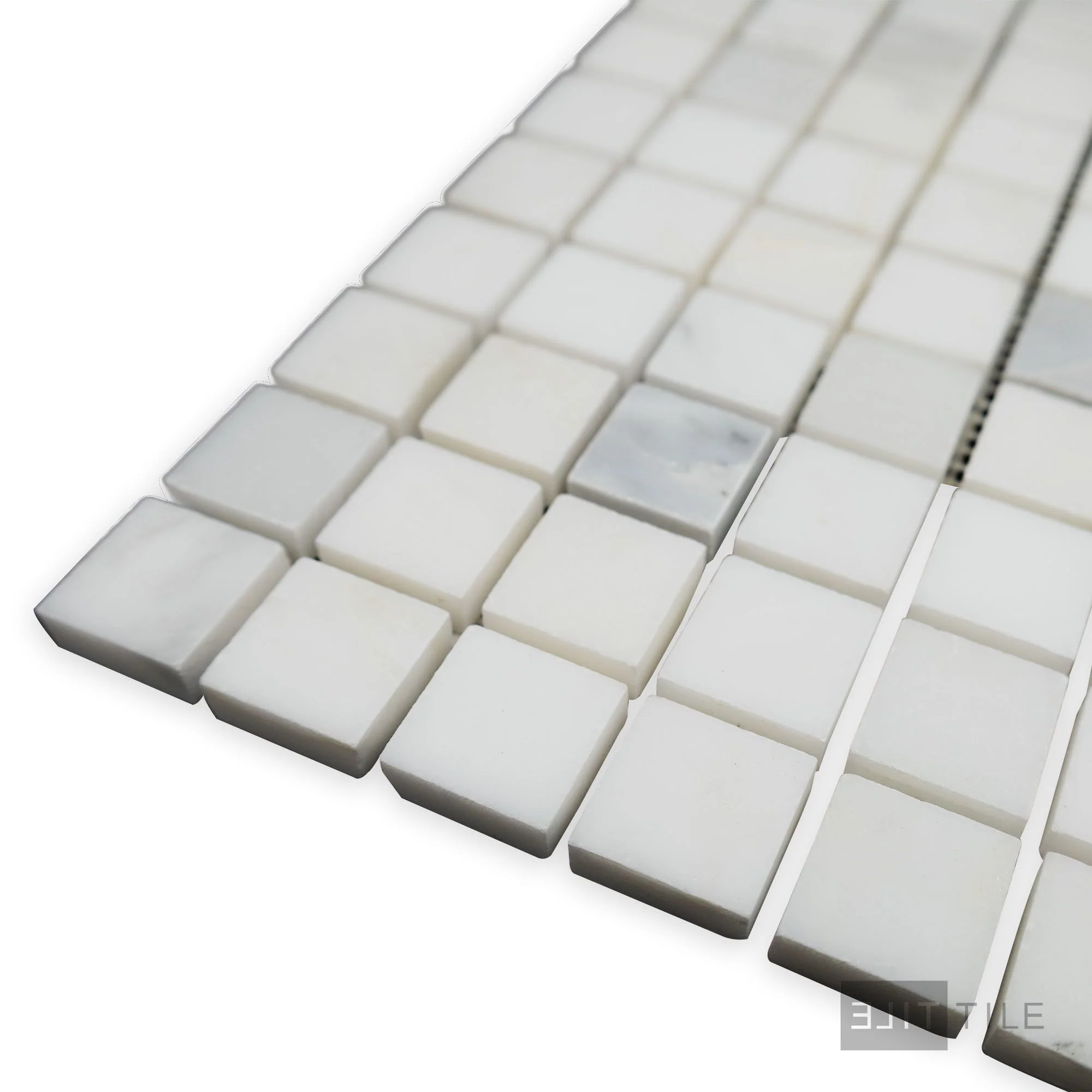 Oriental White Marble 1" Square Honed Mosaic - Image 3