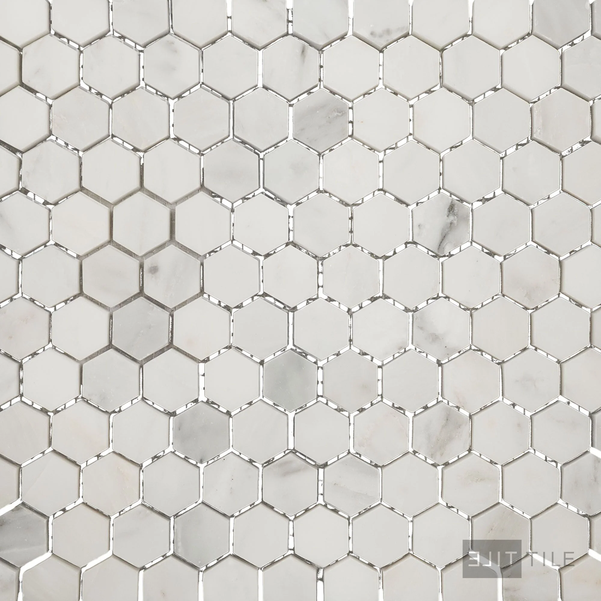Oriental White Marble 1" Hexagon Polished Mosaic