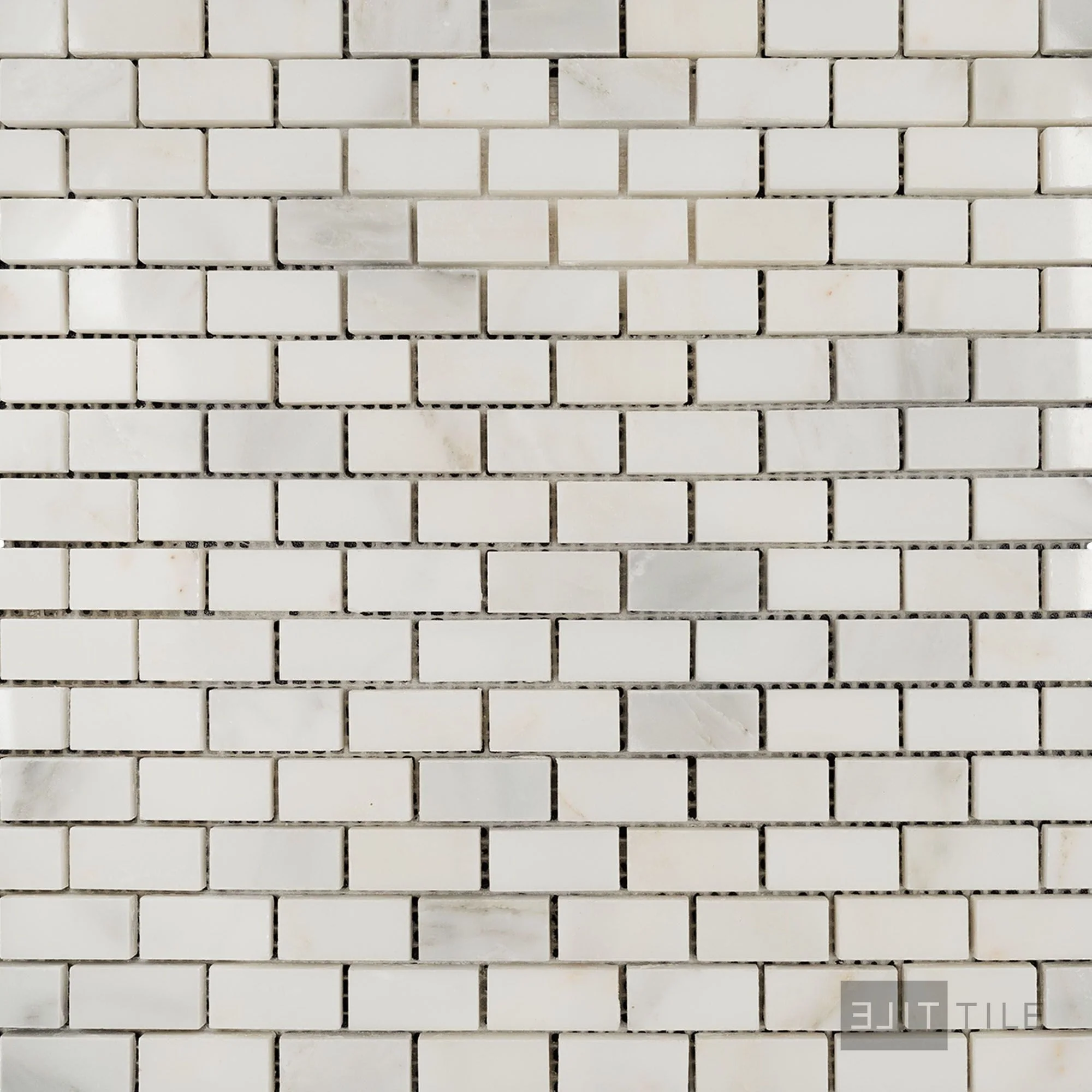 Oriental White Marble 5/8X1-1/4 Brick Polished Mosaic