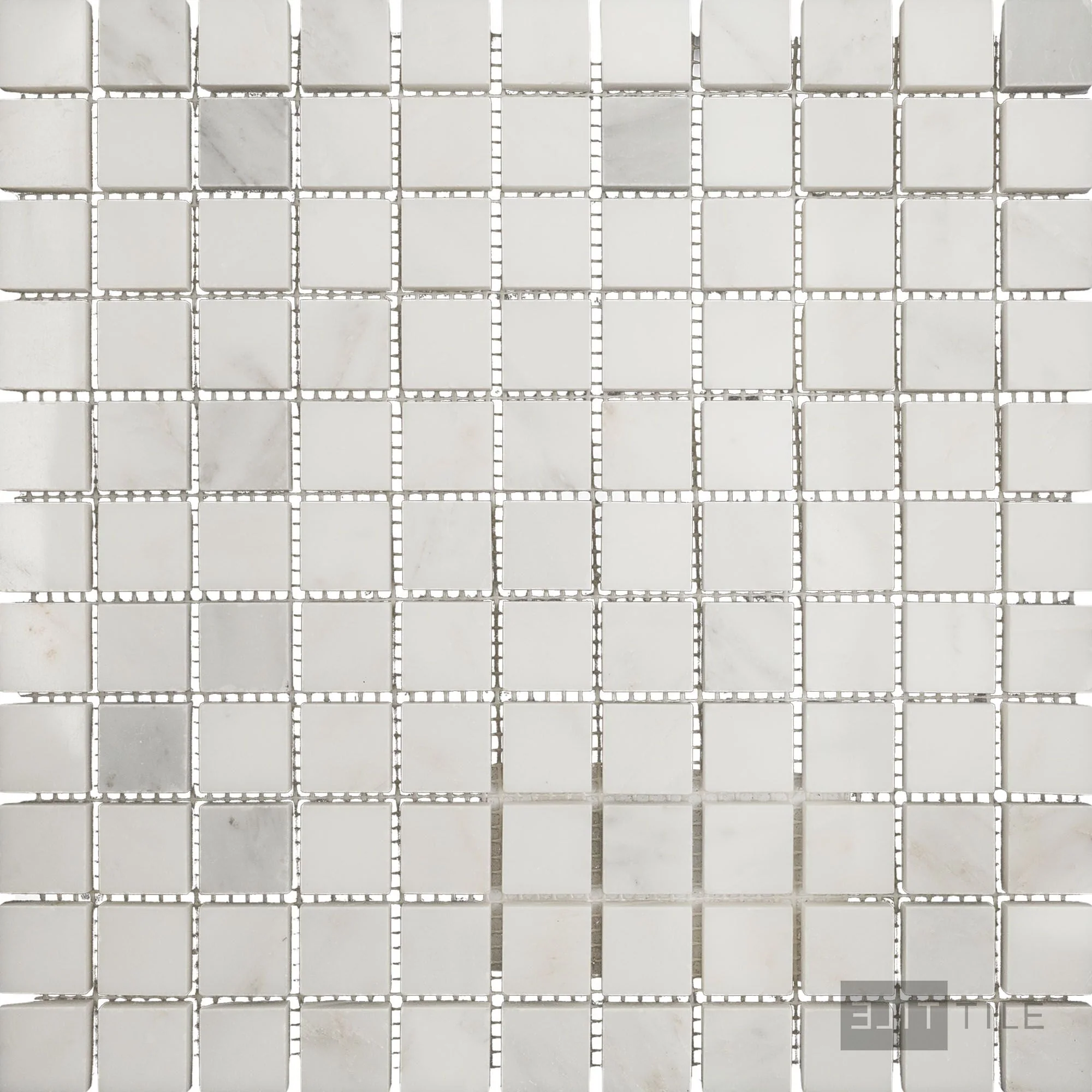 Oriental White Marble 1" Square Polished Mosaic