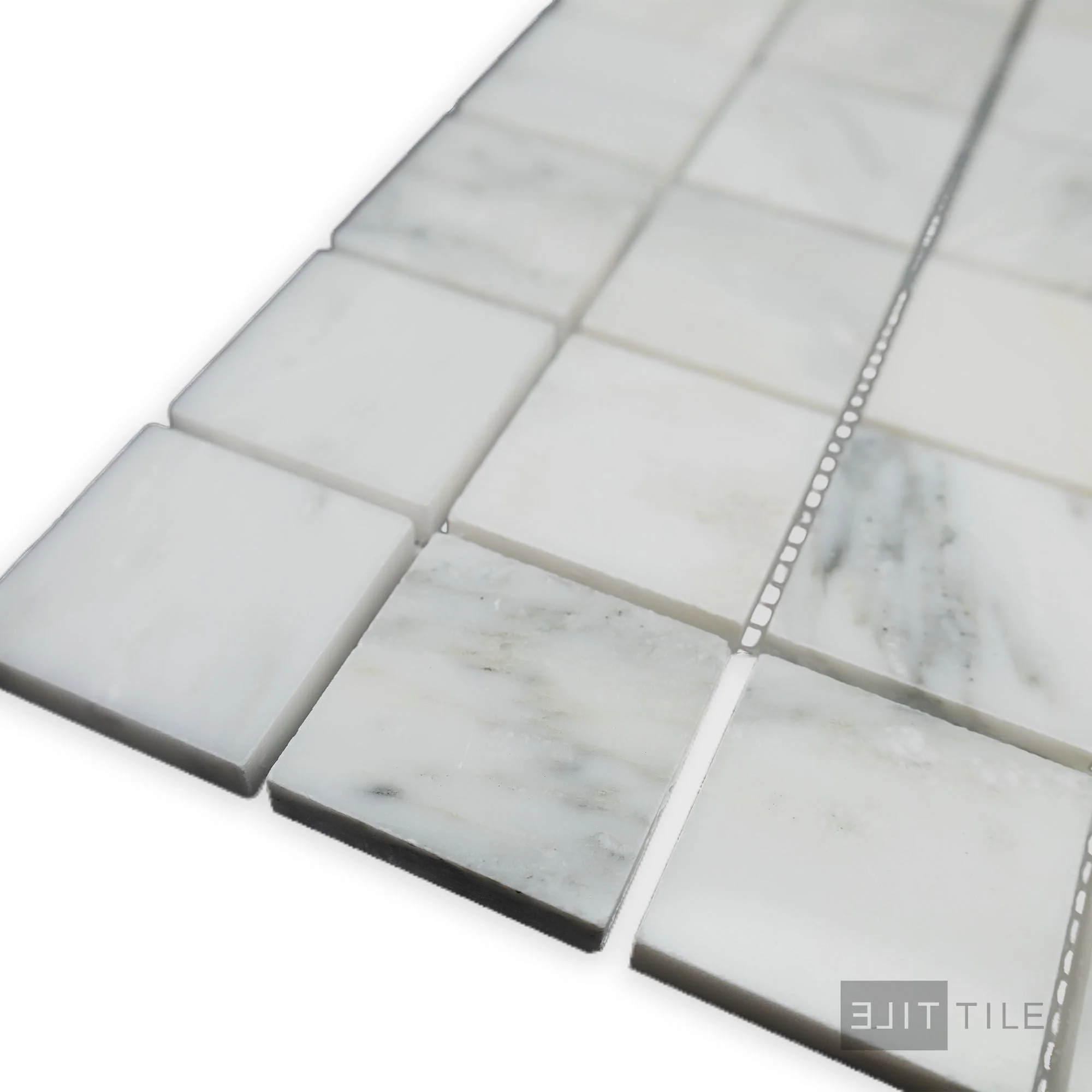 Oriental White Marble 2" Square Polished Mosaic - Image 3