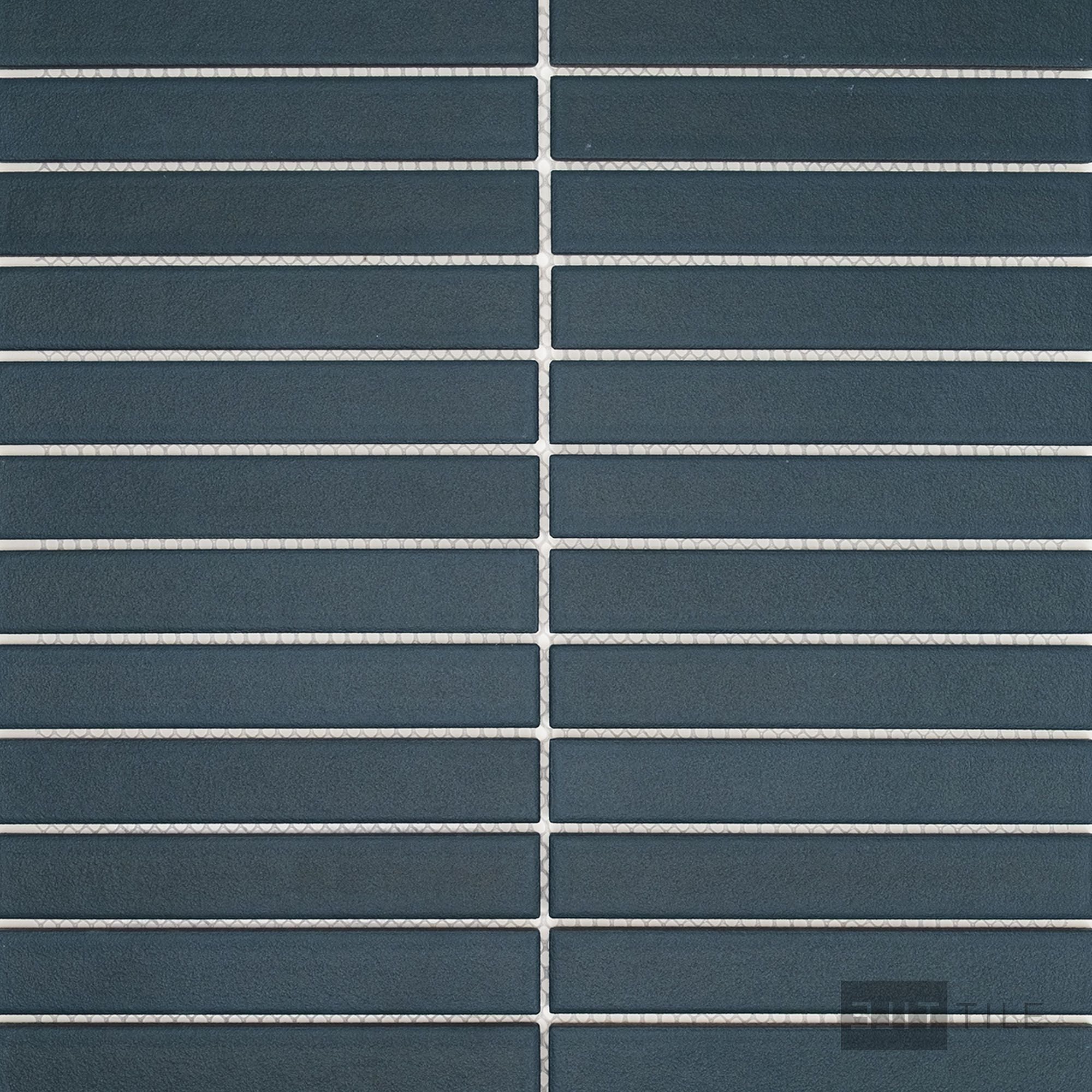 Passaggi 1X6 Grid Mosaic 12X12 Blue Matte