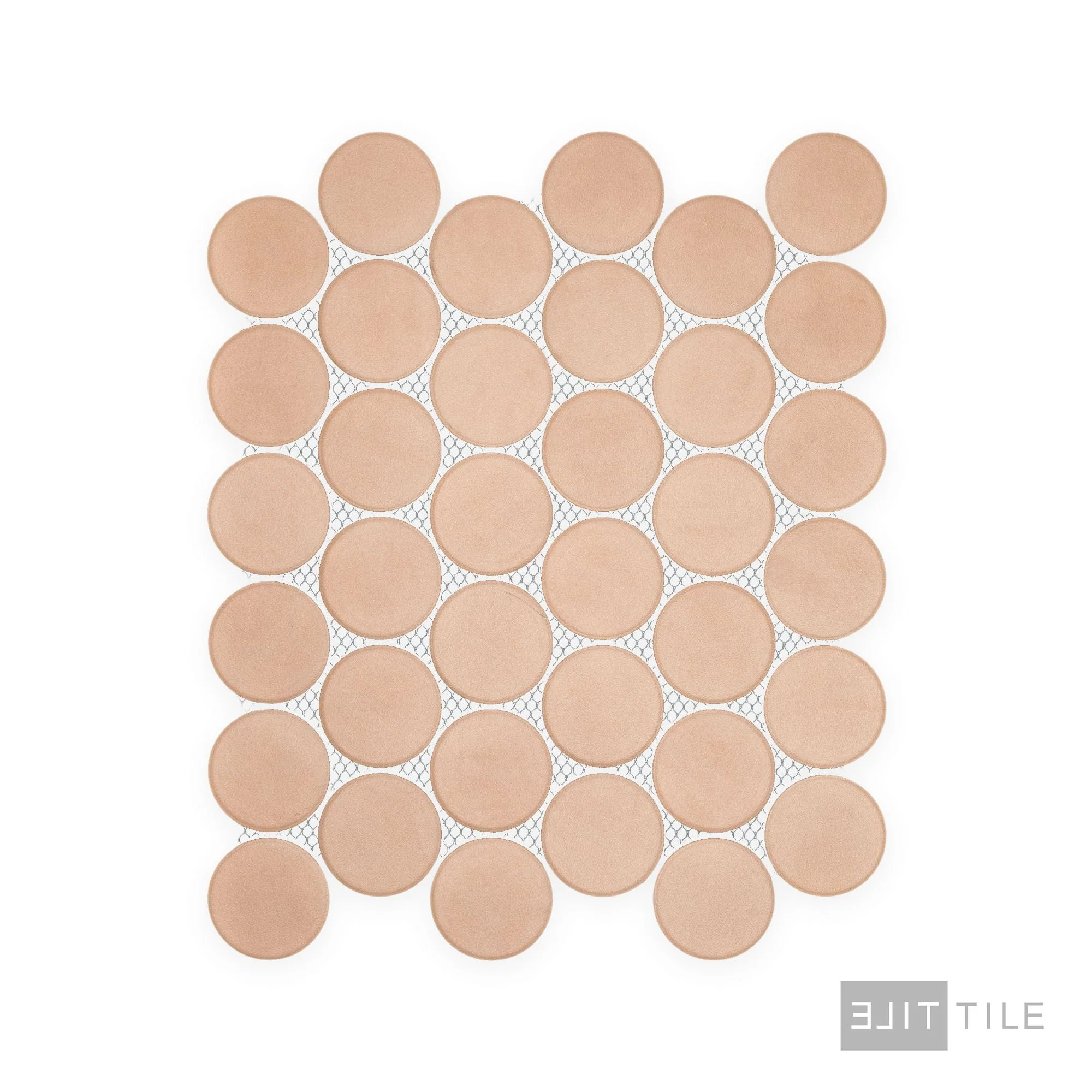 Passaggi 2" Round Mosaic 12X12 Blush Matte - Image 2