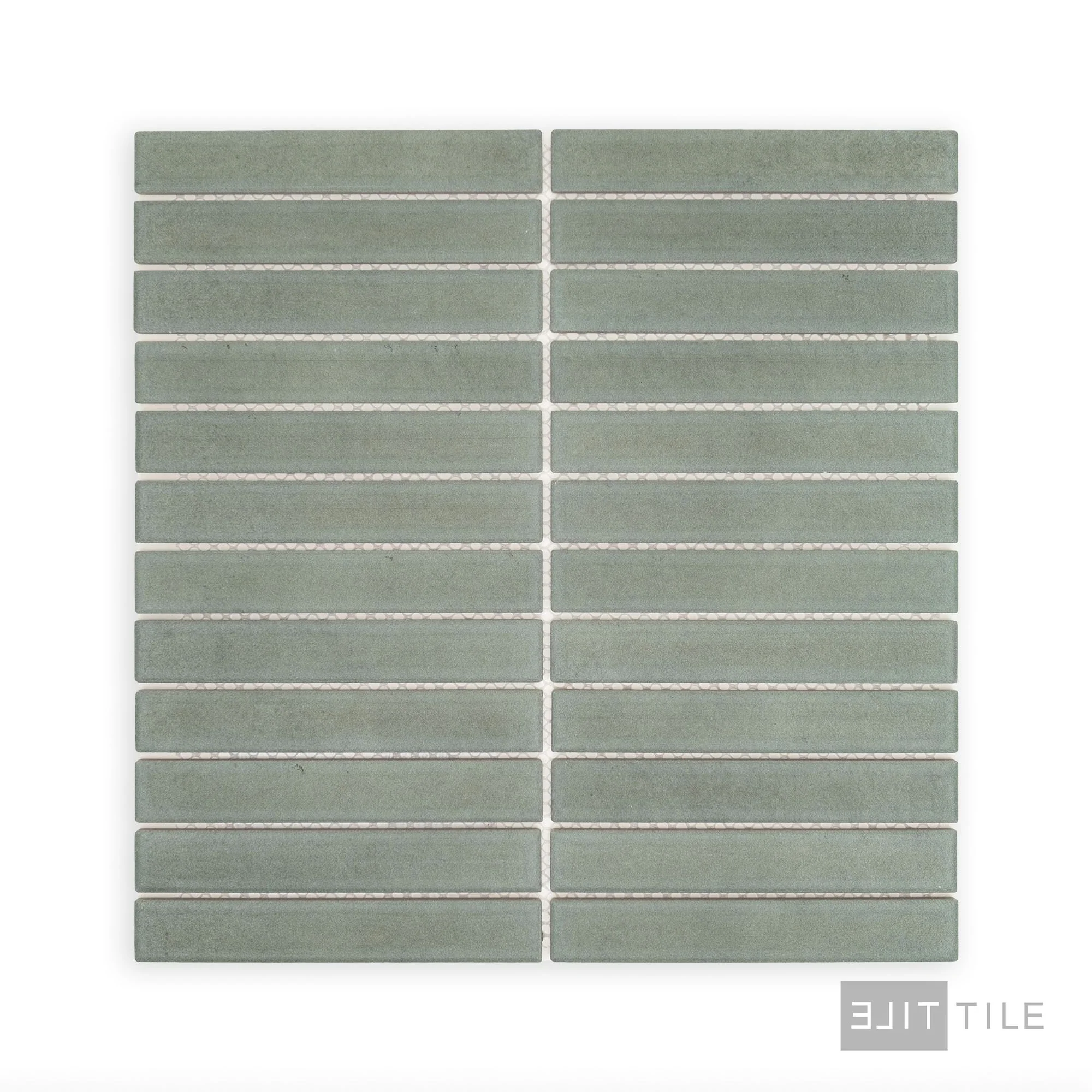 Passaggi 1X6 Grid Mosaic 12X12 Green Matte - Image 2