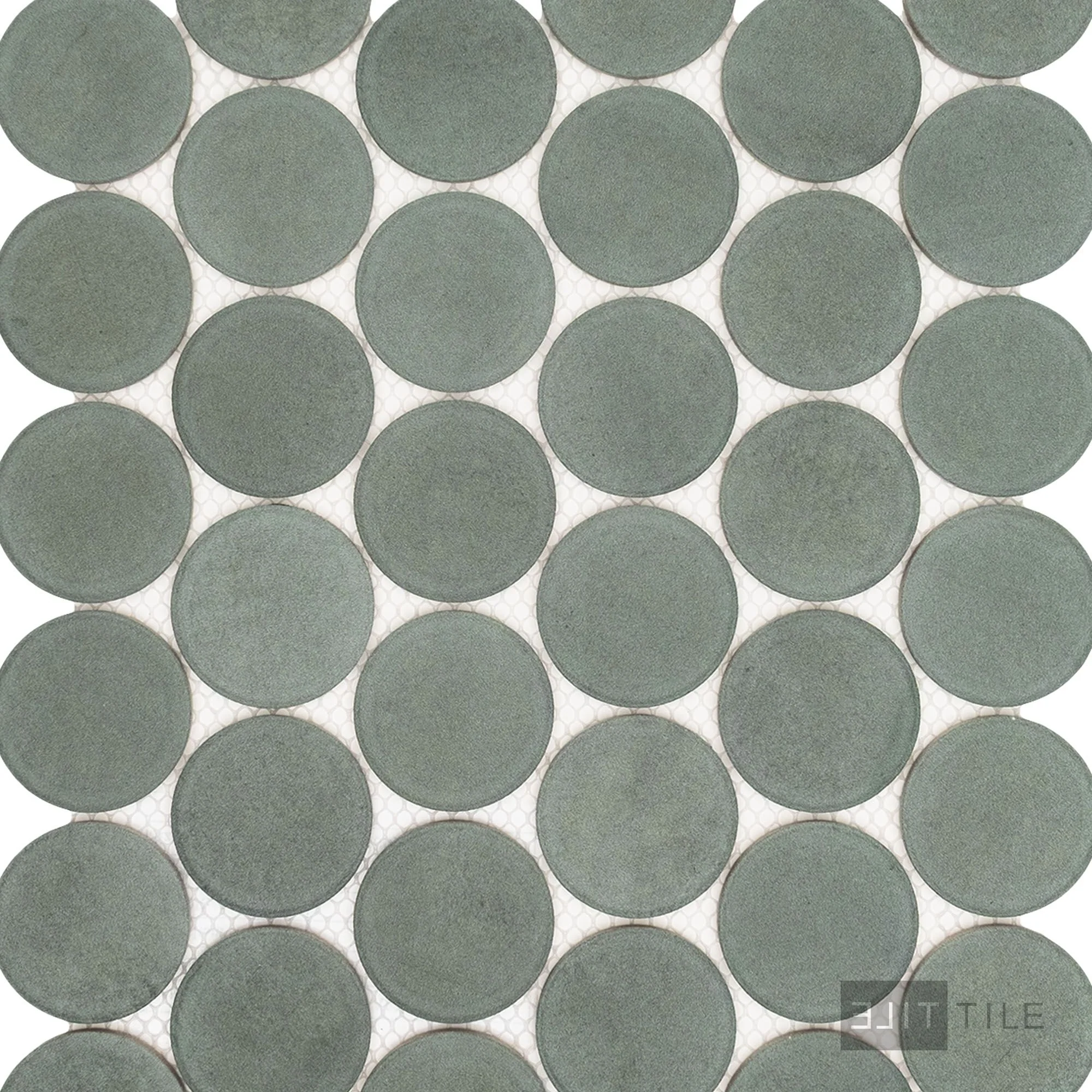 Passaggi 2" Round Mosaic 12X12 Green Matte