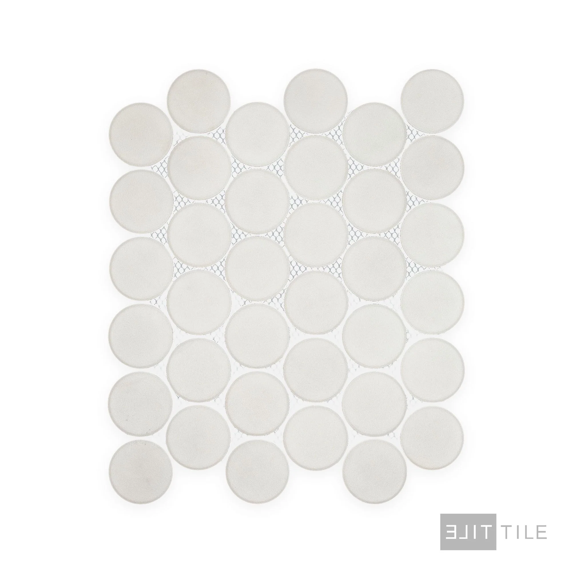 Passaggi 2" Round Mosaic 12X12 White Matte - Image 2