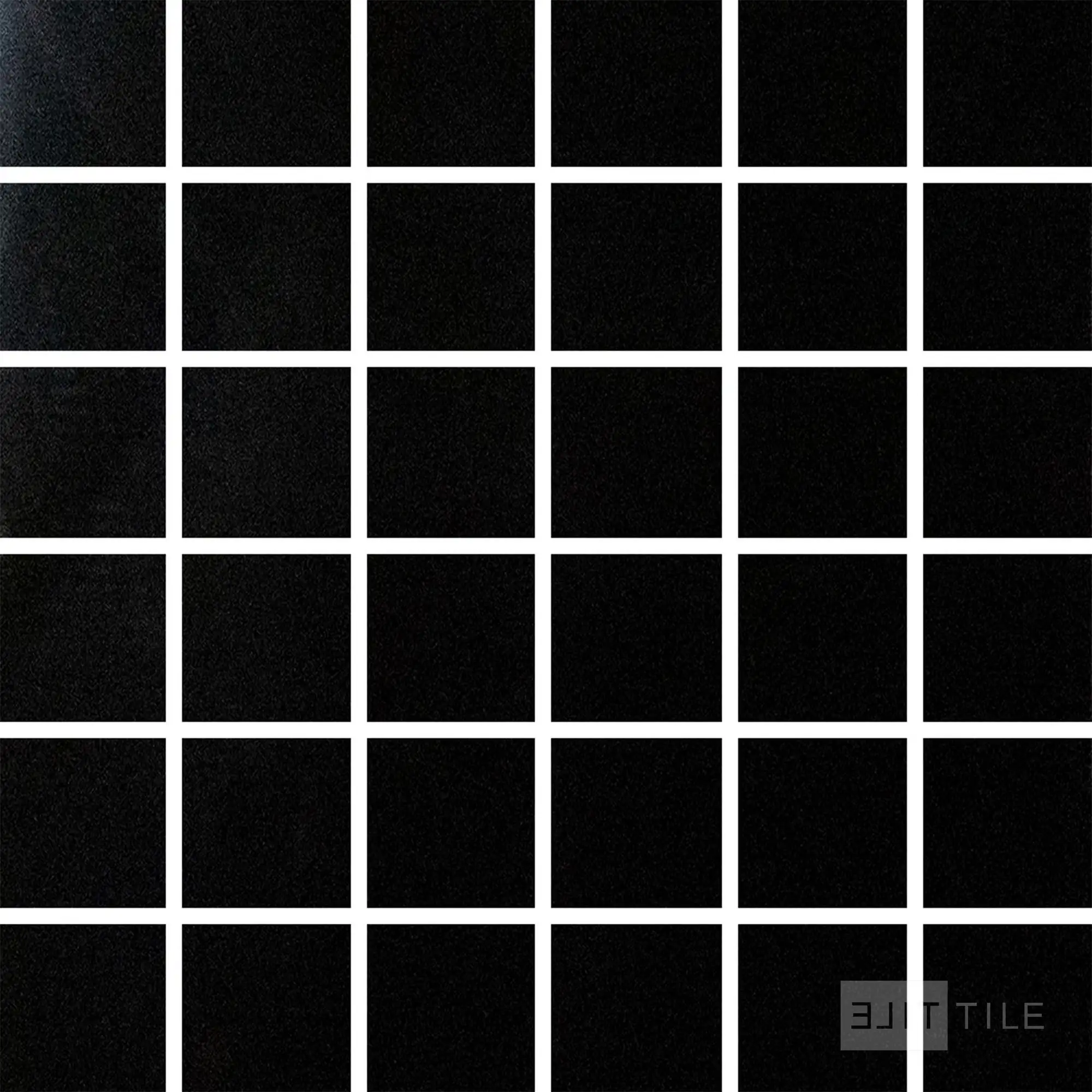 Pearl 2X2 Square Porcelain Mosaic 12X12 Super Black Polished