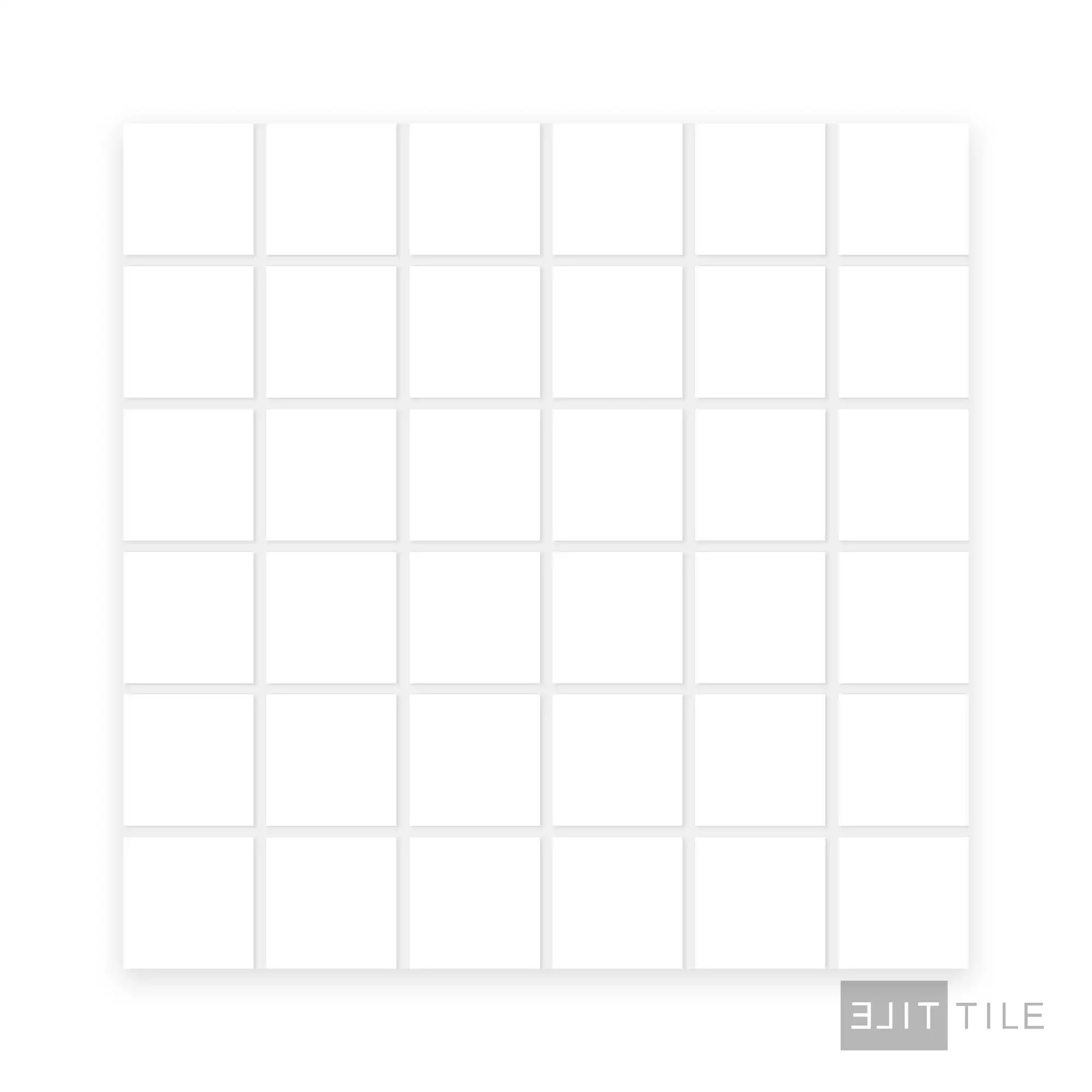 Pearl 2X2 Square Porcelain Mosaic 12X12 Super White Polished - Image 2