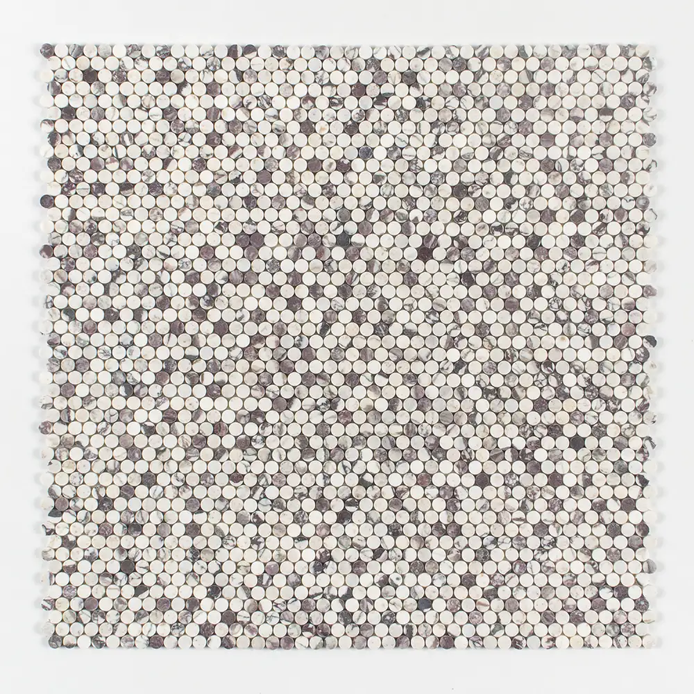 Penny Round Mosaic Collection 11.25X11.75 Calacatta Viola Honed