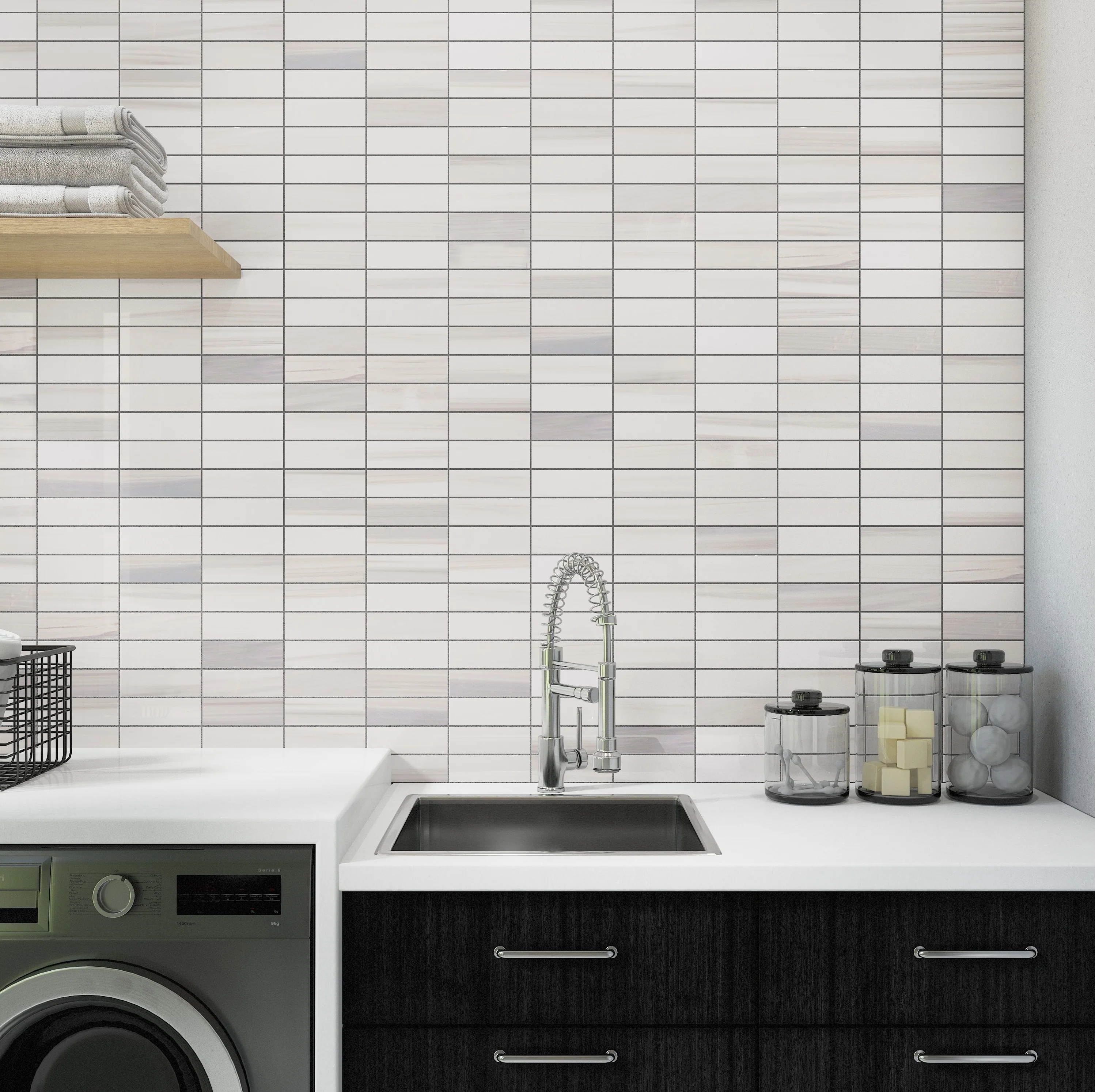Perfit Mosaix 2X6 Natural Stone Mosaic 18X12 Calacatta Dolomiti Honed - Image 2