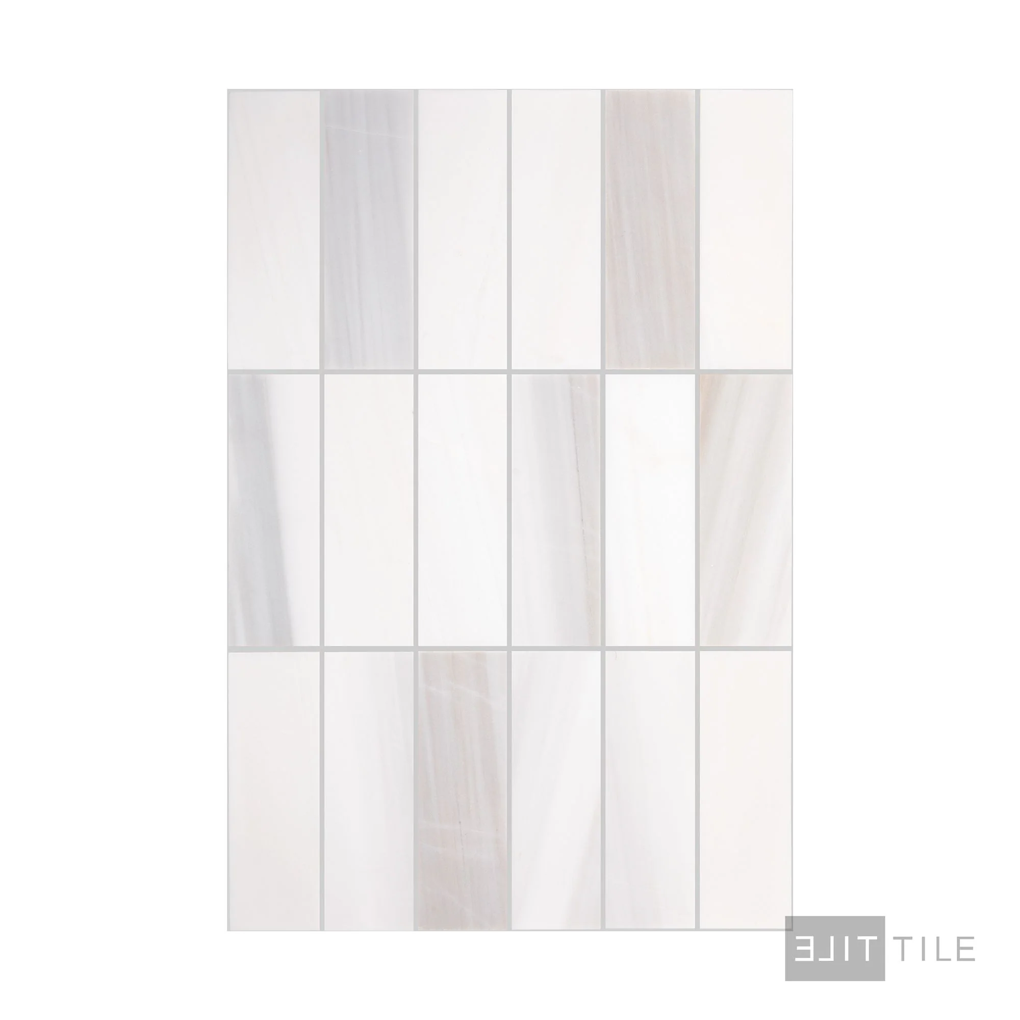 Perfit Mosaix 2X6 Natural Stone Mosaic 18X12 Calacatta Dolomiti Honed - Image 3
