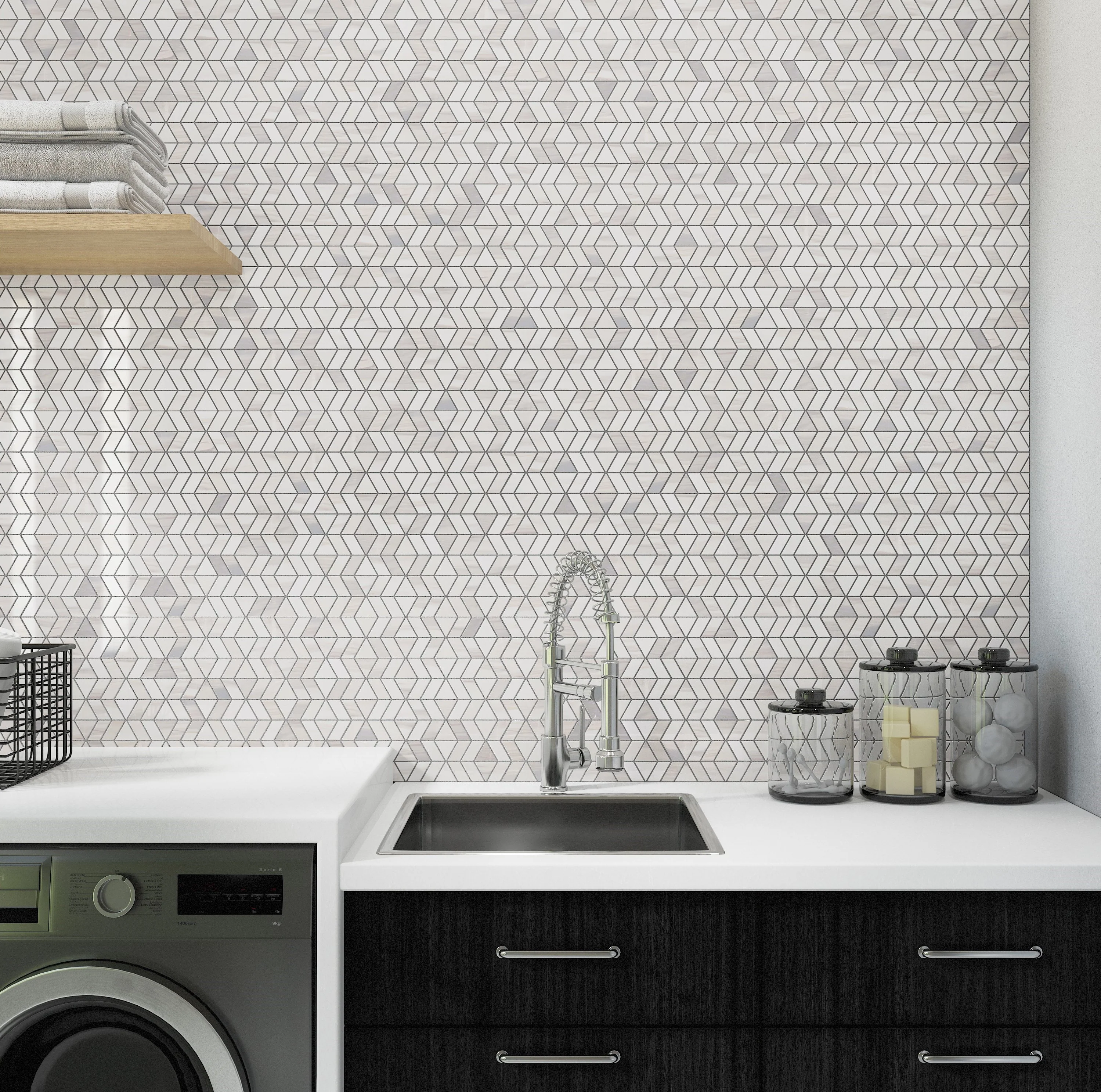Perfit Mosaix Natural Stone Mosaic 18X12 Calacatta Dolomiti Polished - Image 2