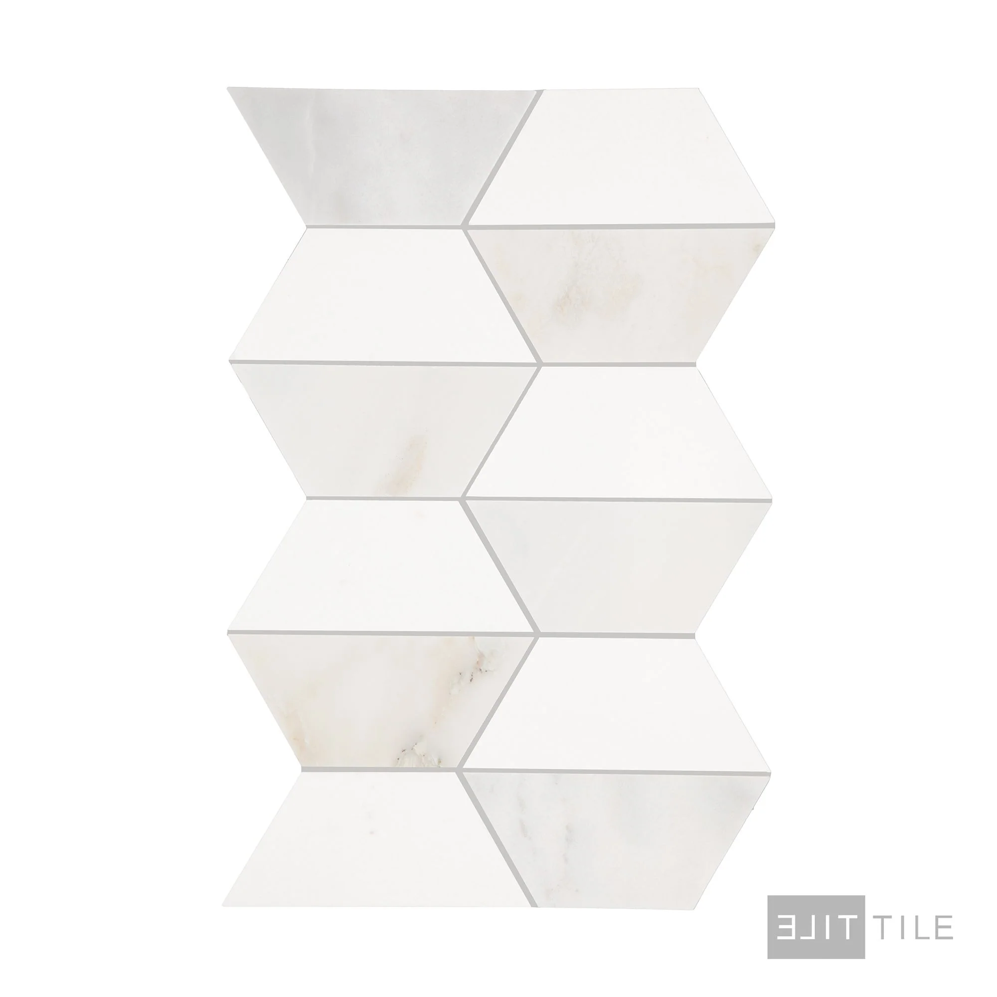 Perfit Mosaix Natural Stone Mosaic Half Hexagon 18X12 Paradise & Thassos Polished - Image 3