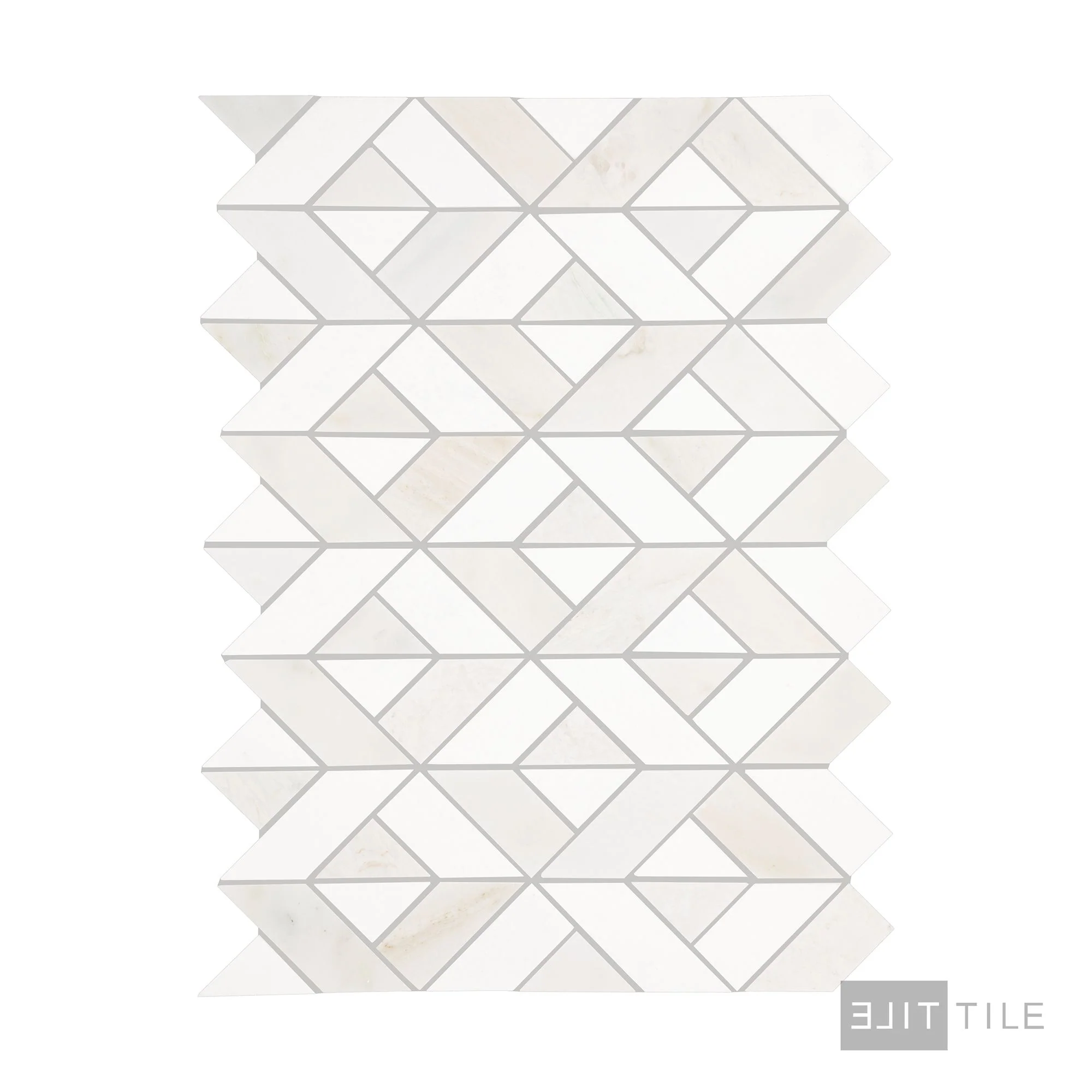 Perfit Mosaix Natural Stone Mosaic Swivel 18X12 Paradise & Thassos Polished - Image 3
