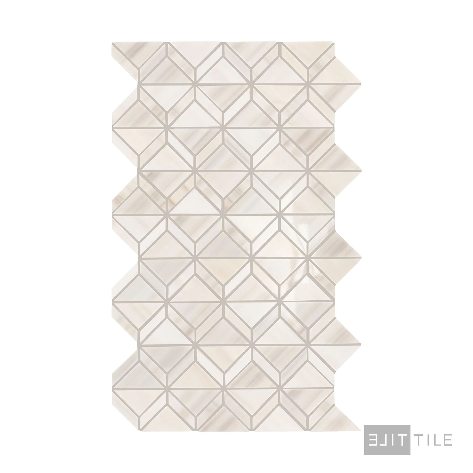 Perfit Mosaix Natural Stone Mosaic Fantasy 18X12 Patagonia White Polished - Image 3