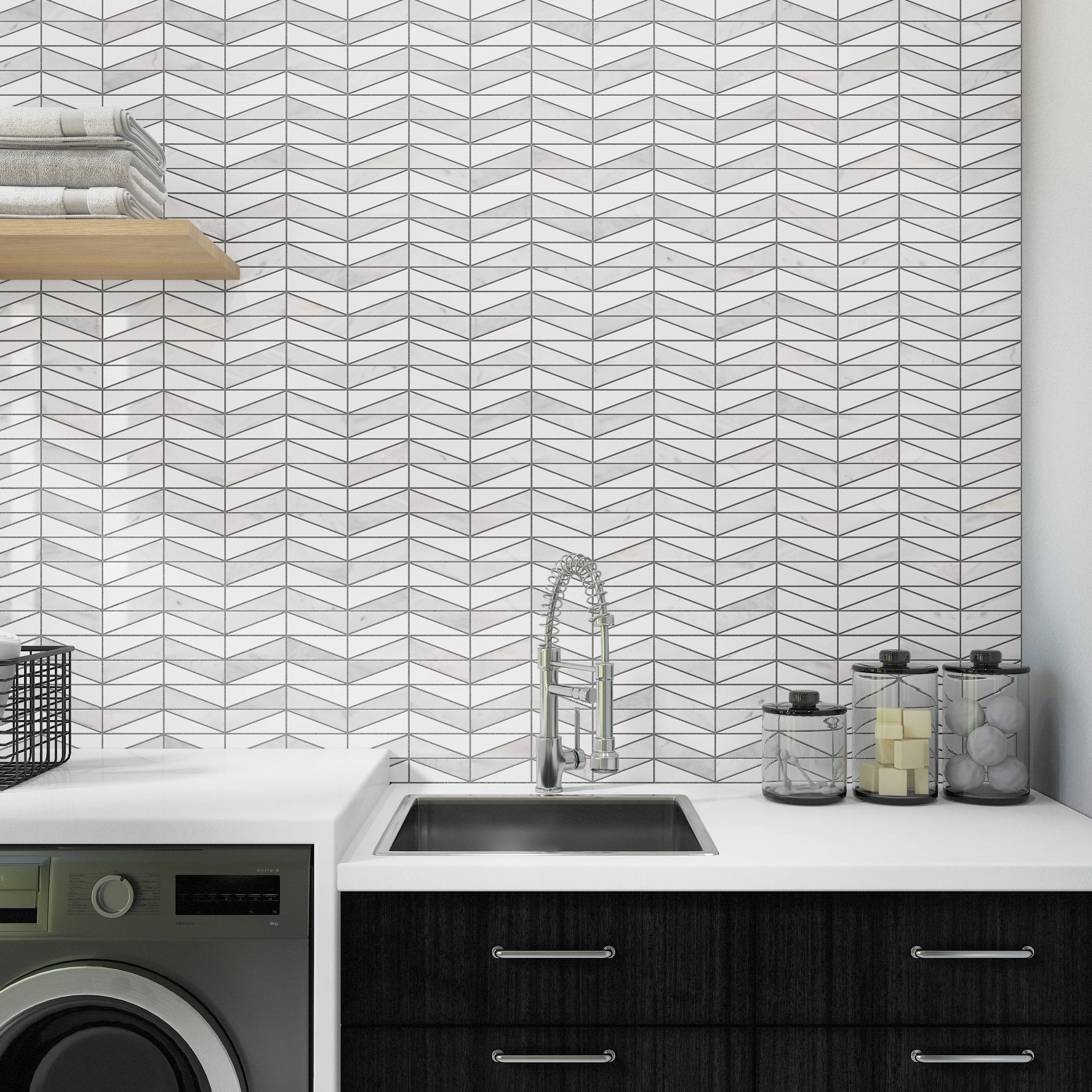Perfit Mosaix Natural Stone Mosaic 18X12 Saran White - Image 2