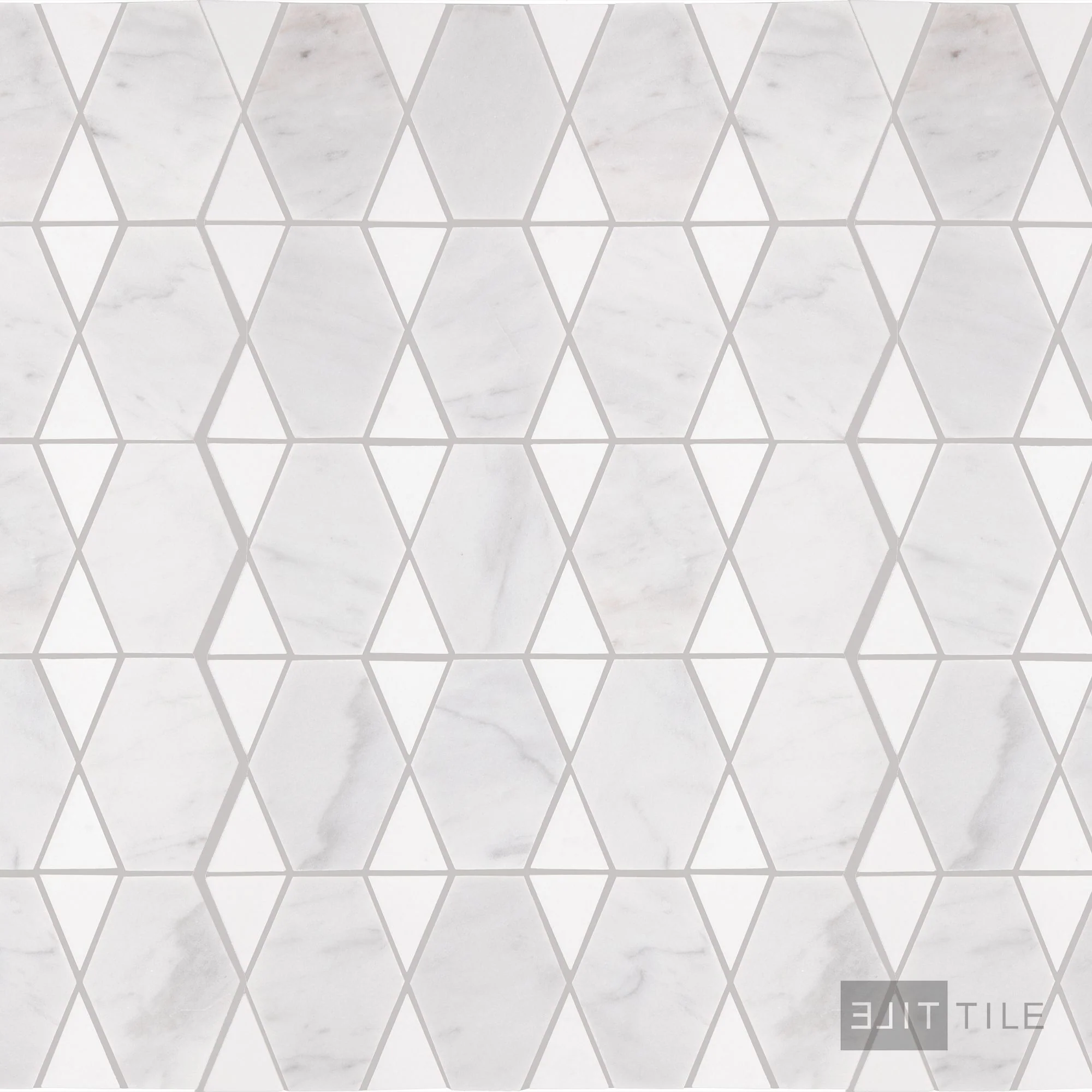 Perfit Mosaix Natural Stone Mosaic 18X12 Saran White & Thassos Polished