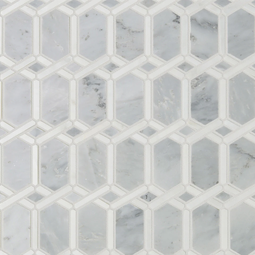 Pietra Gris Normandy Mosaic 12X12 Light Grey Honed