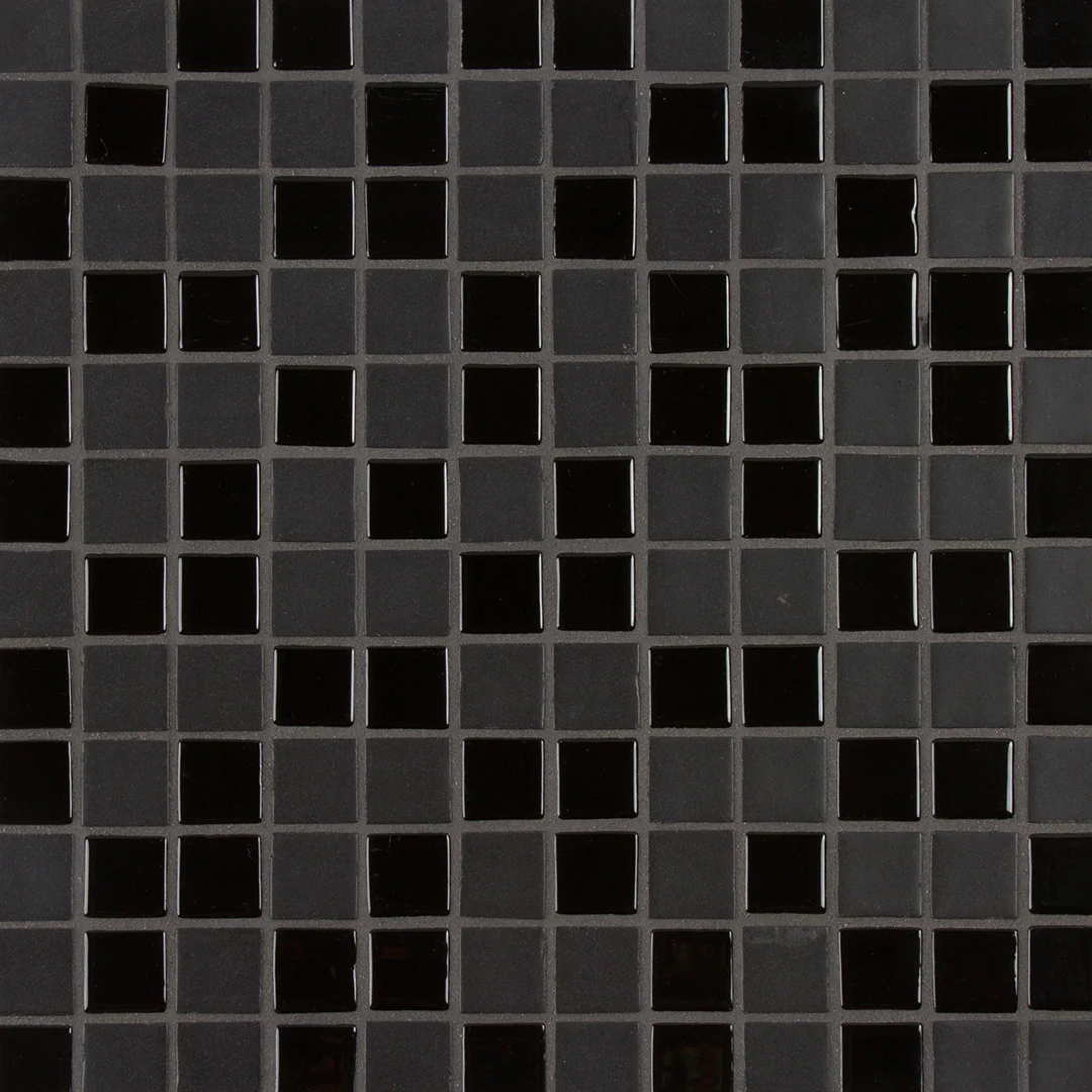 Pop Culture Square Mosaic 12X12 Black Textured