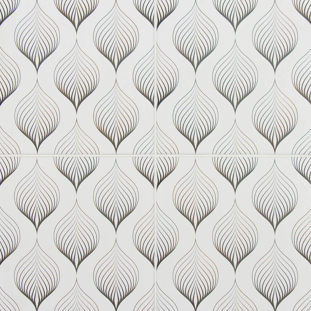 Pop Culture Feathers Square 8X8 Black/White Matte