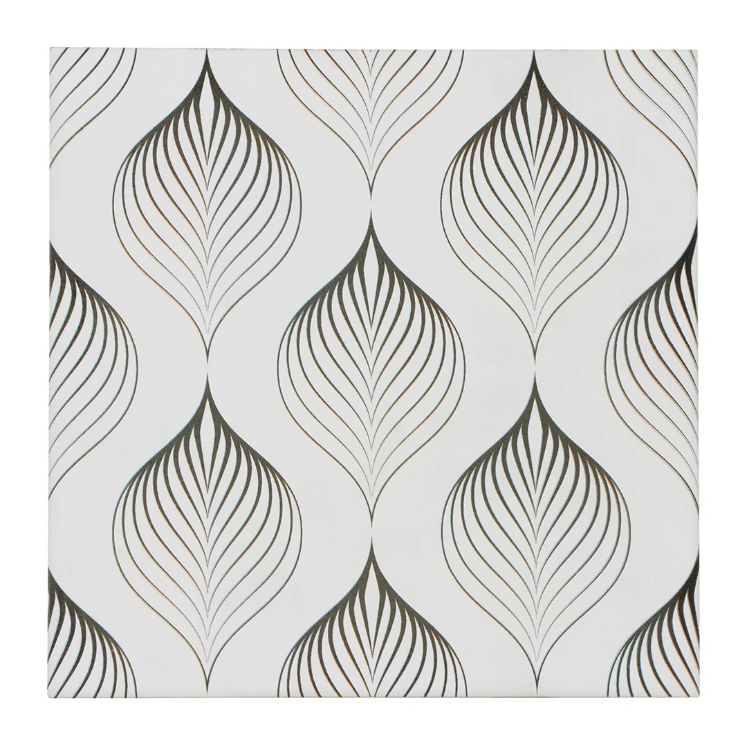 Pop Culture Feathers Square 8X8 Black/White Matte - Image 3