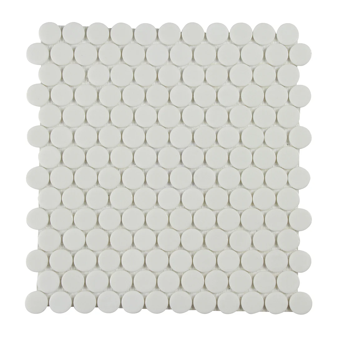 Pop Culture Circle Mosaic 12X12 White Textured - Image 2