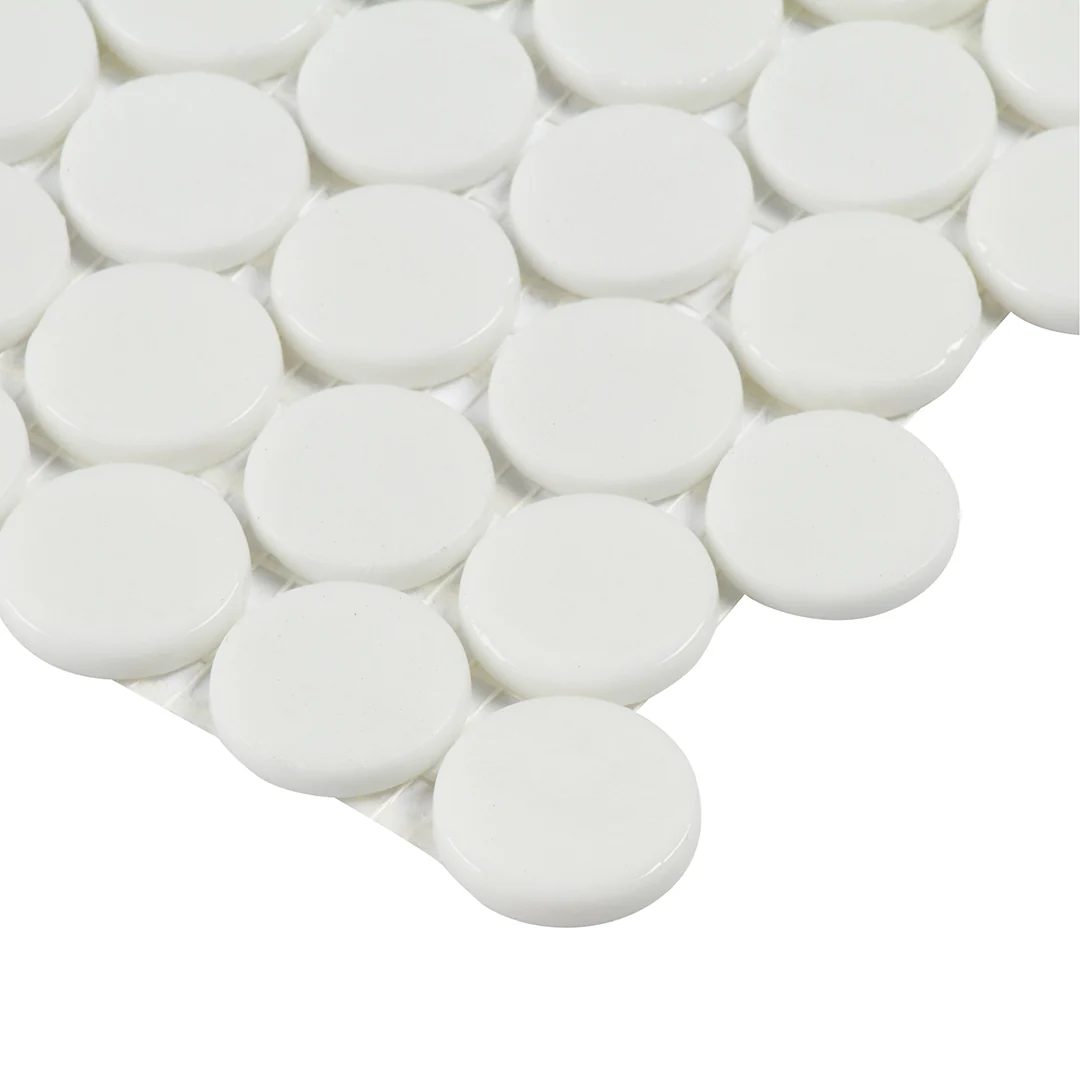 Pop Culture Circle Mosaic 12X12 White Textured - Image 3