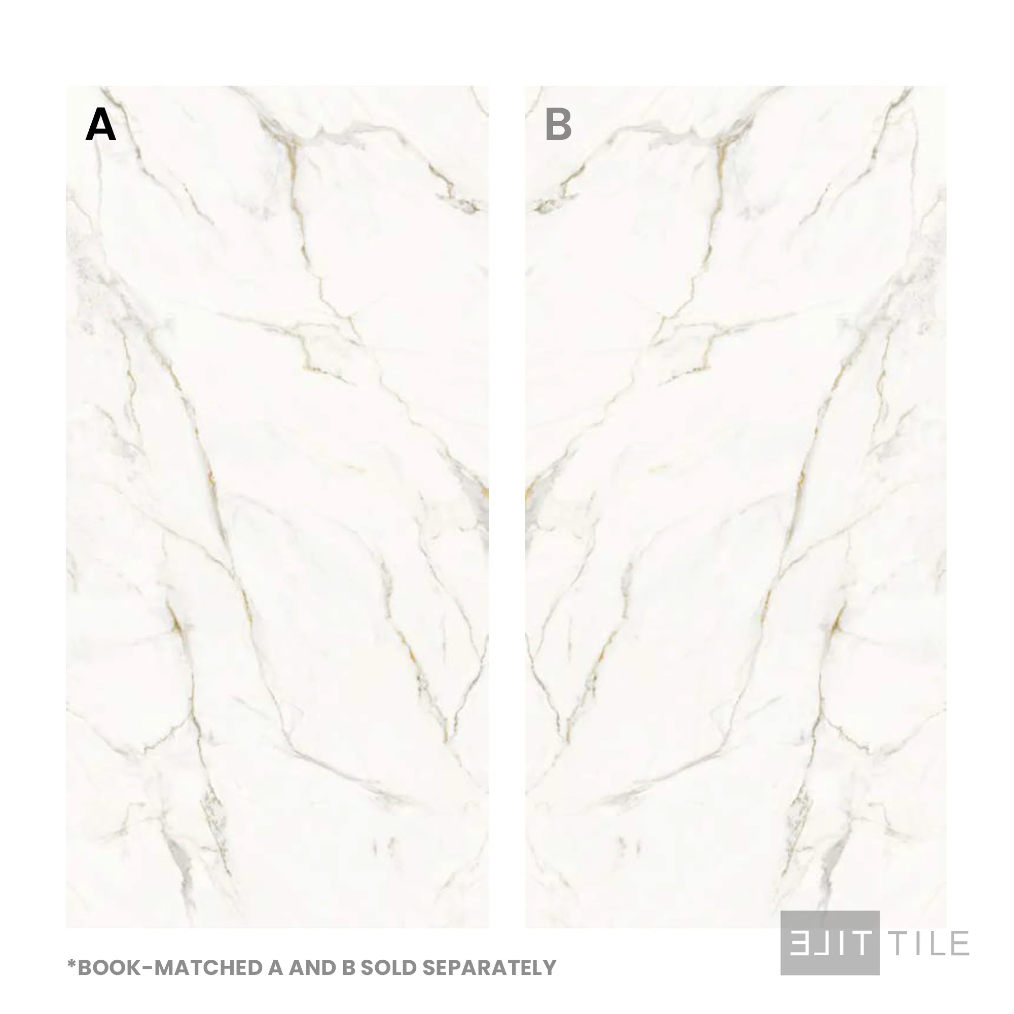 Porcelain Slabs 63X126 Calacatta Oro Polished Book-Matched A - Image 3