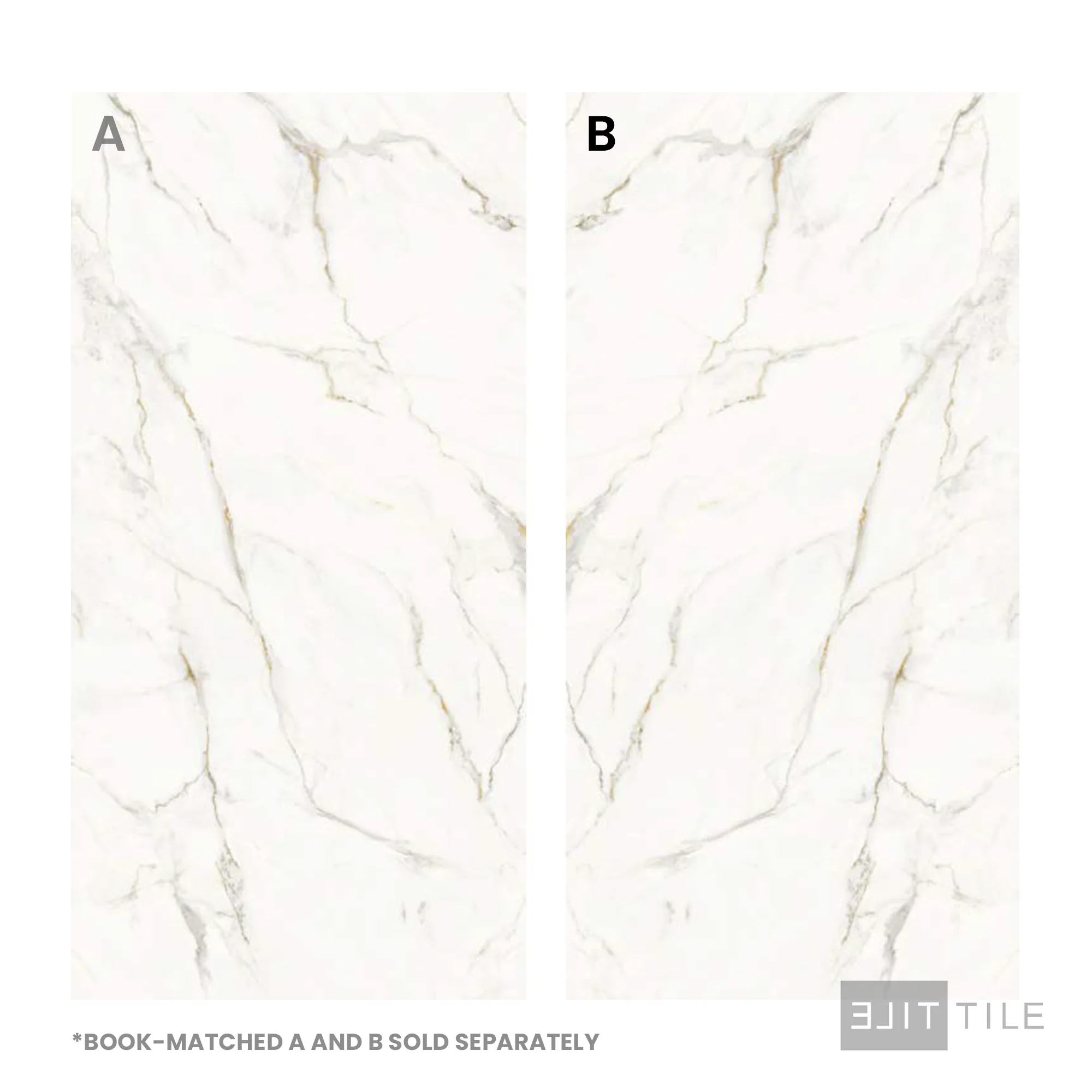 Porcelain Slabs 63X126 Calacatta Oro Polished Book-Matched B - Image 3