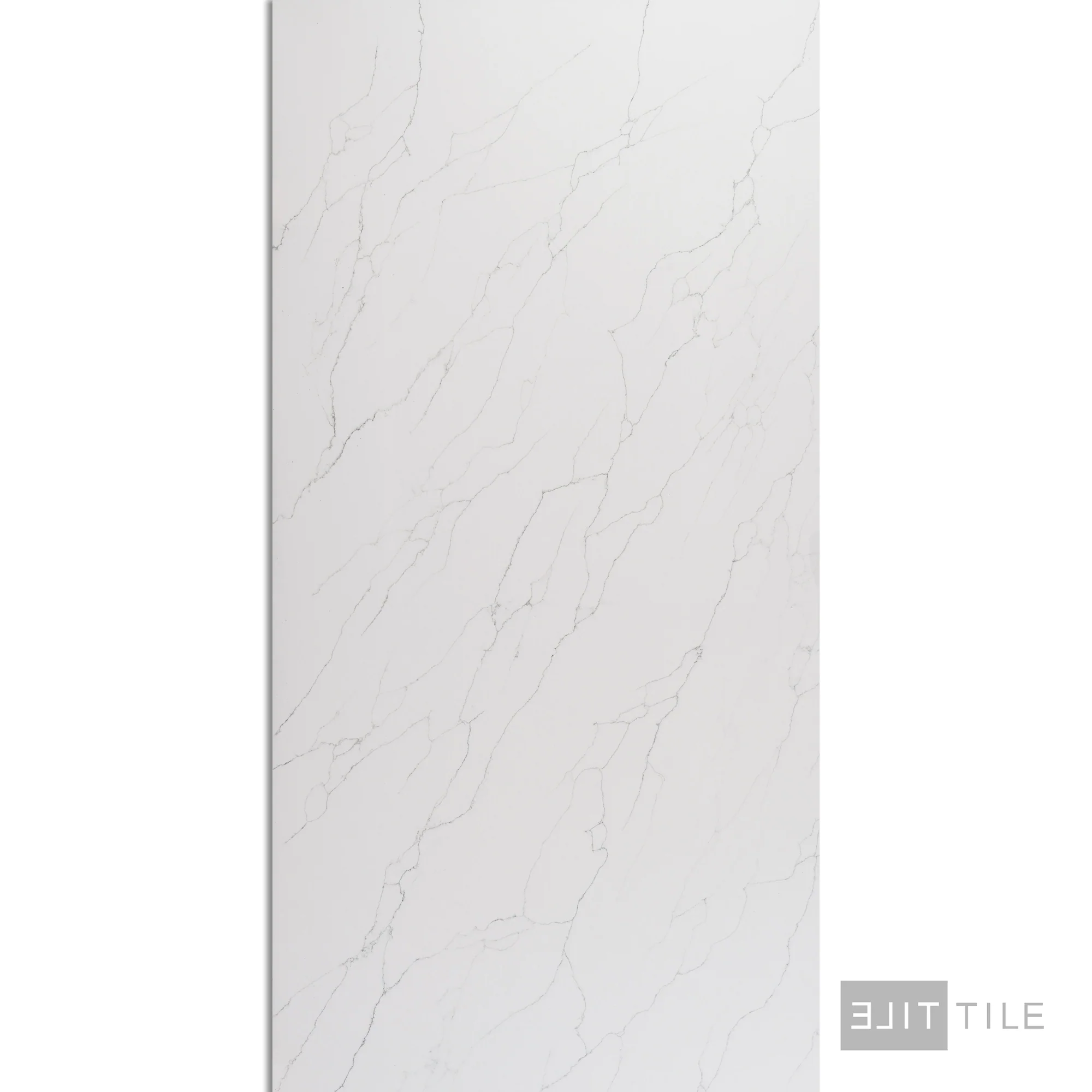 Quartz Prefab Countertop Left 9'X2' Bella Calacatta Polished