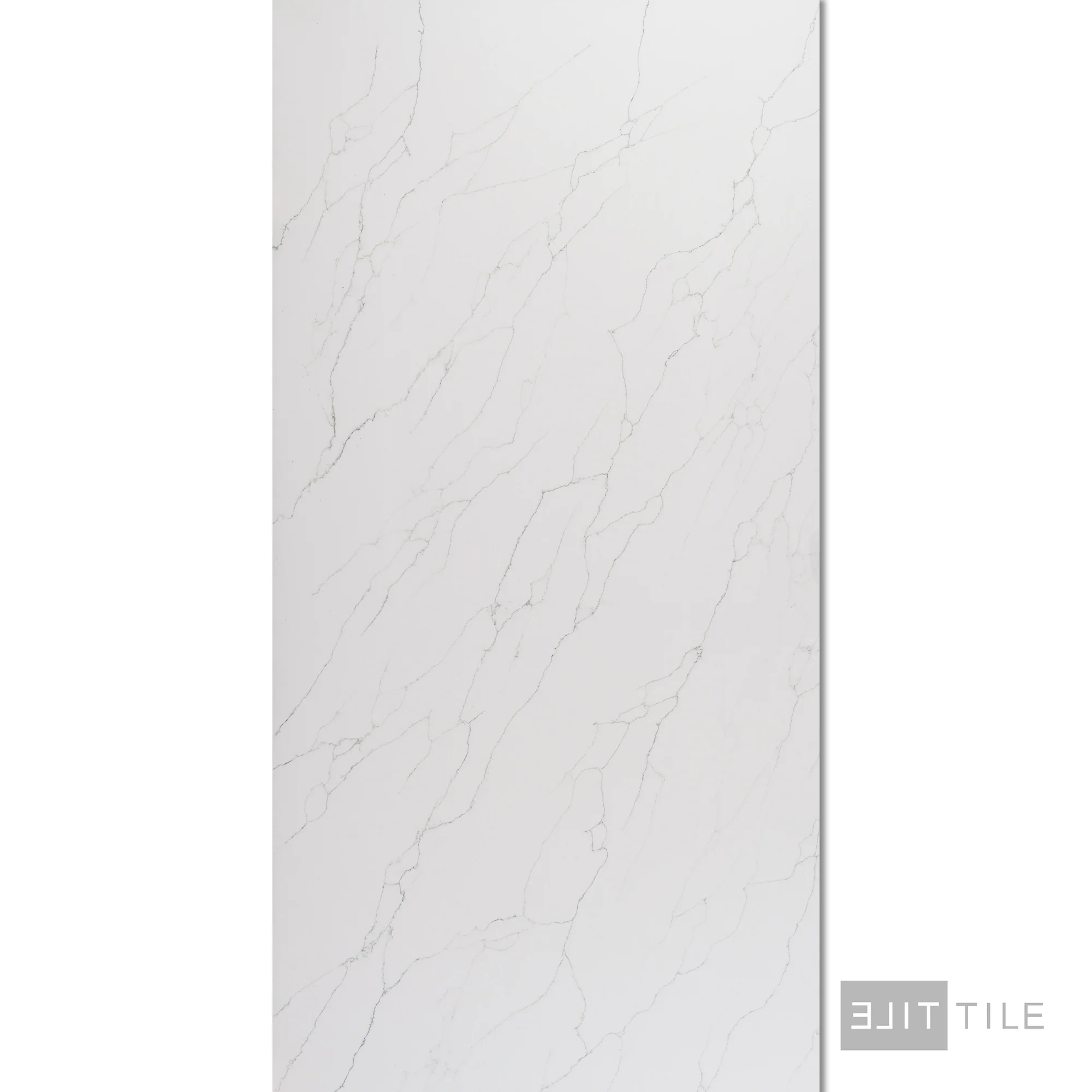 Quartz Prefab Countertop Right 9'X2' Bella Calacatta Polished
