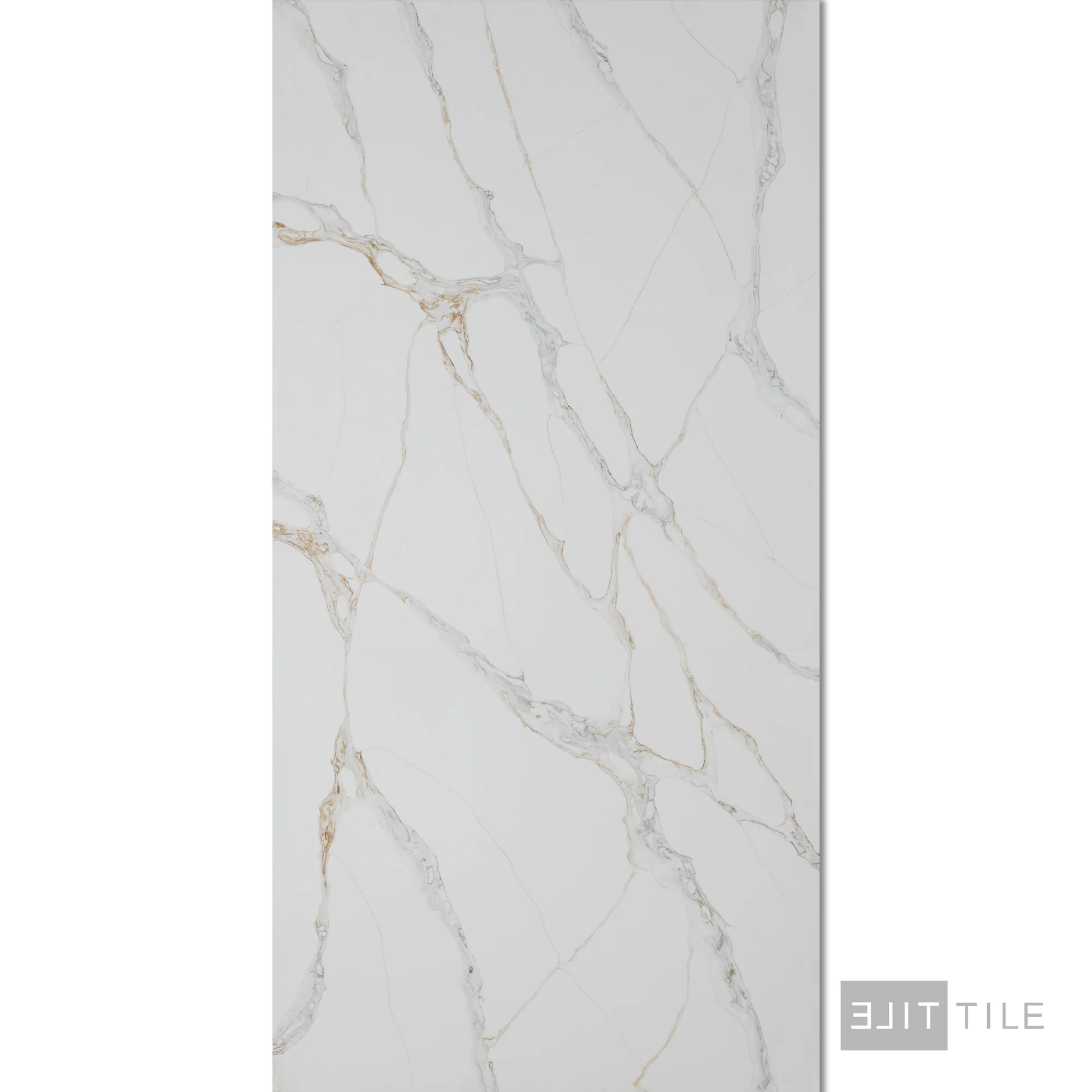 Quartz Prefab Countertop Right 9'X2' Fantasy Gold Polished