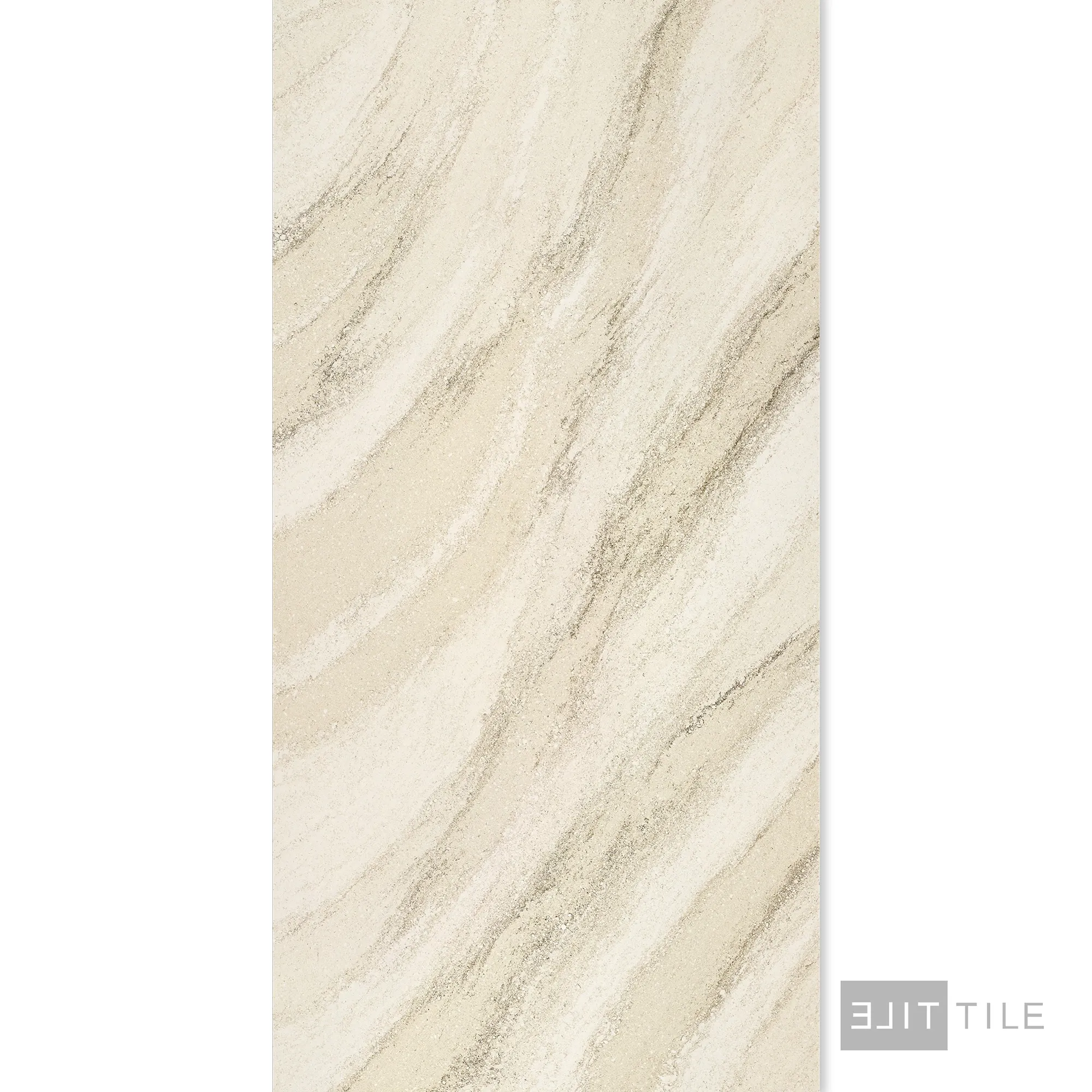 Quartz Prefab Countertop Right 9'X'2' Travertine Gold Polished