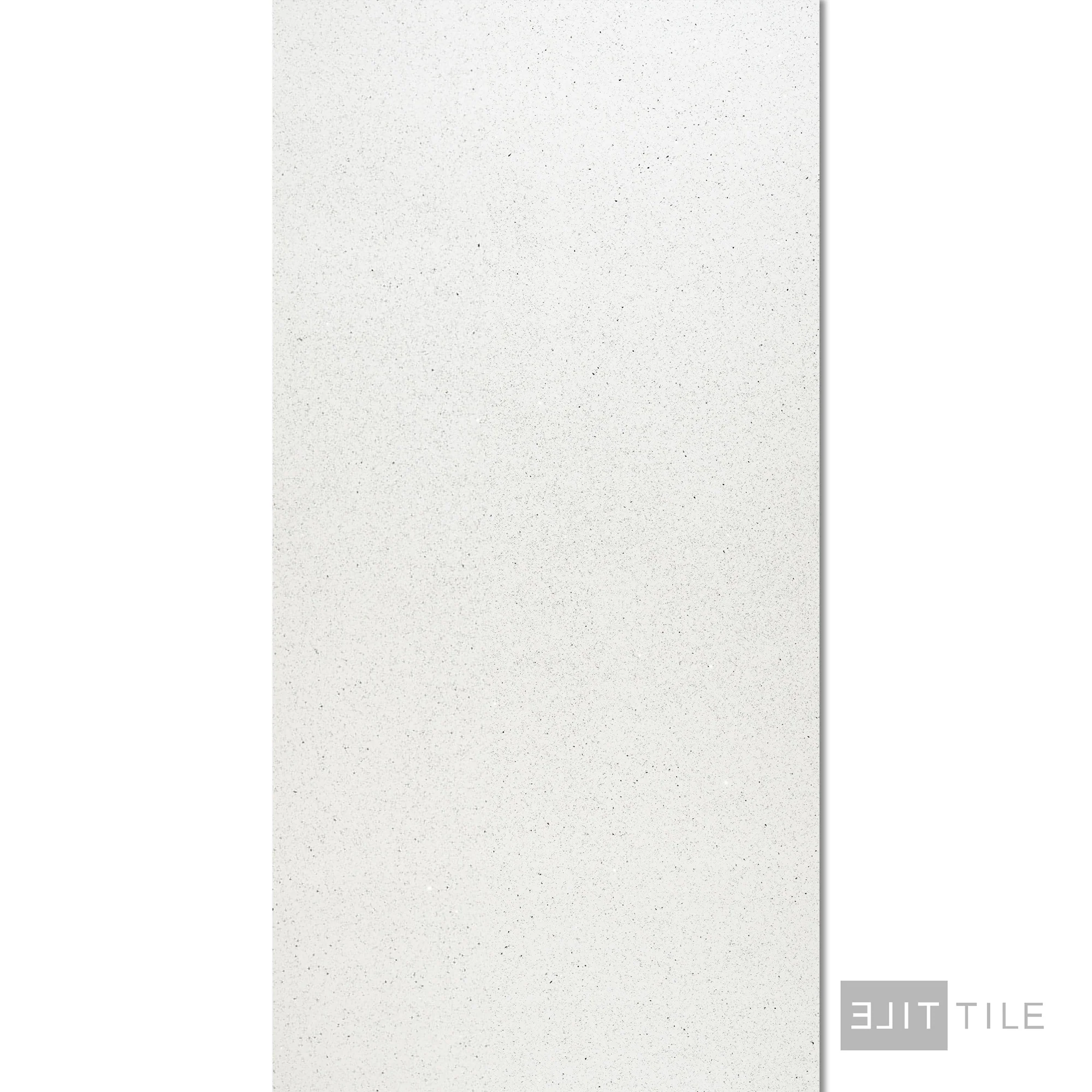 Quartz Prefab Countertop Right 9'X2' White Sparkle Polished