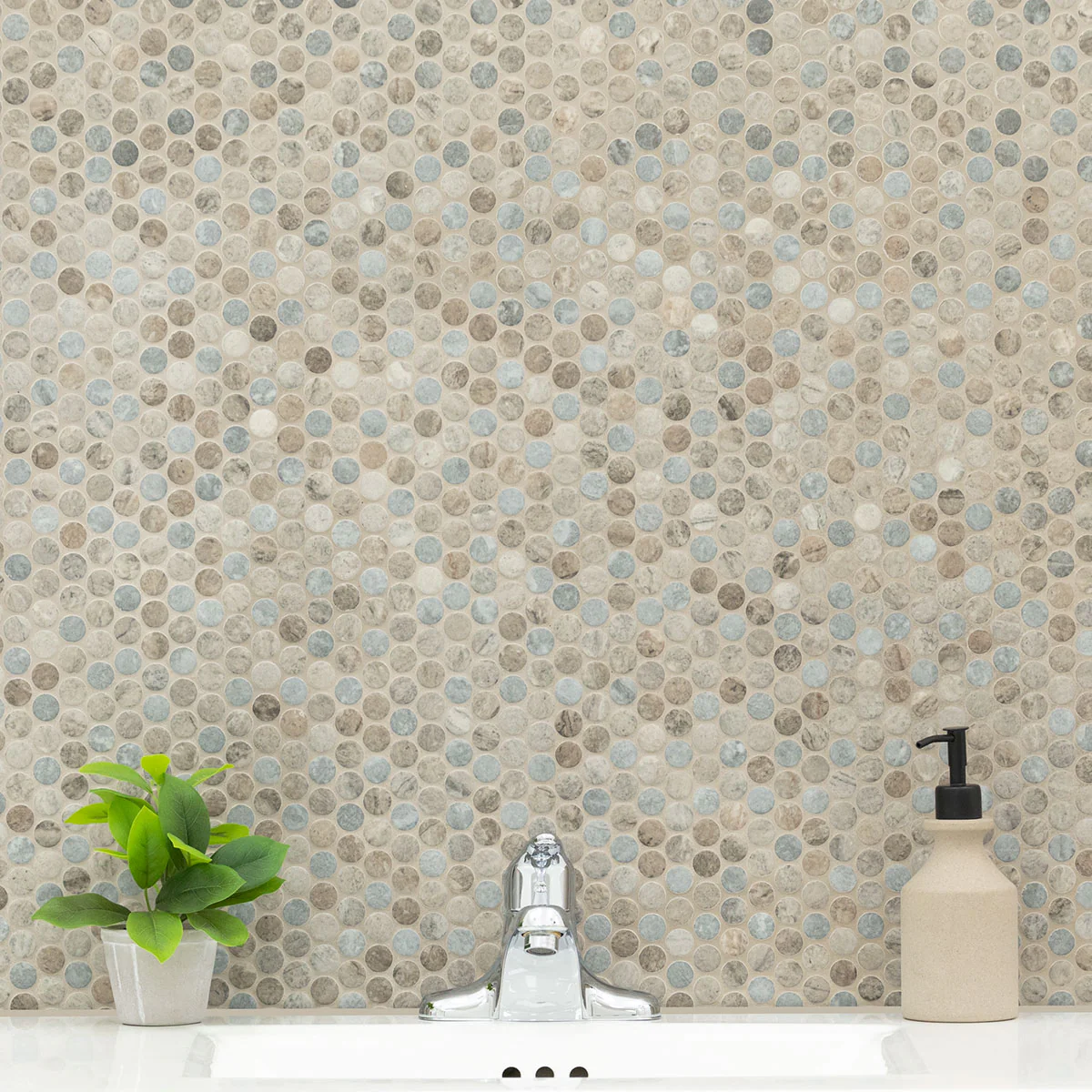 Revaso Recycled Glass Penny Round Stonella - Image 2