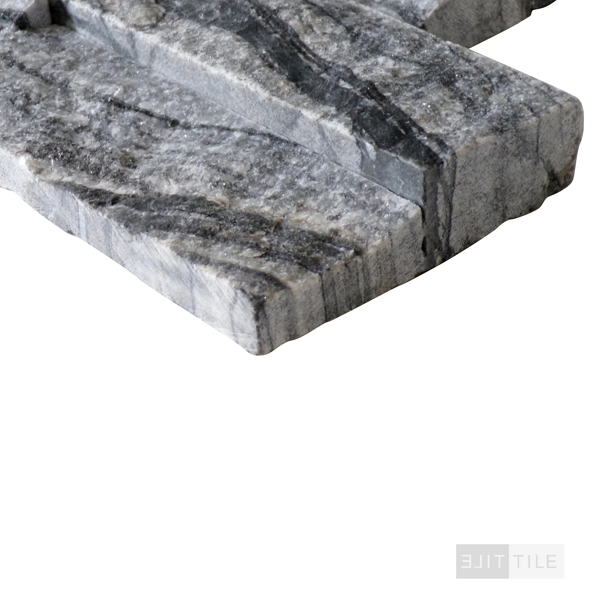 Rockmount Marble Stacked Stone Panel 6X24 Black Splitface - Image 4