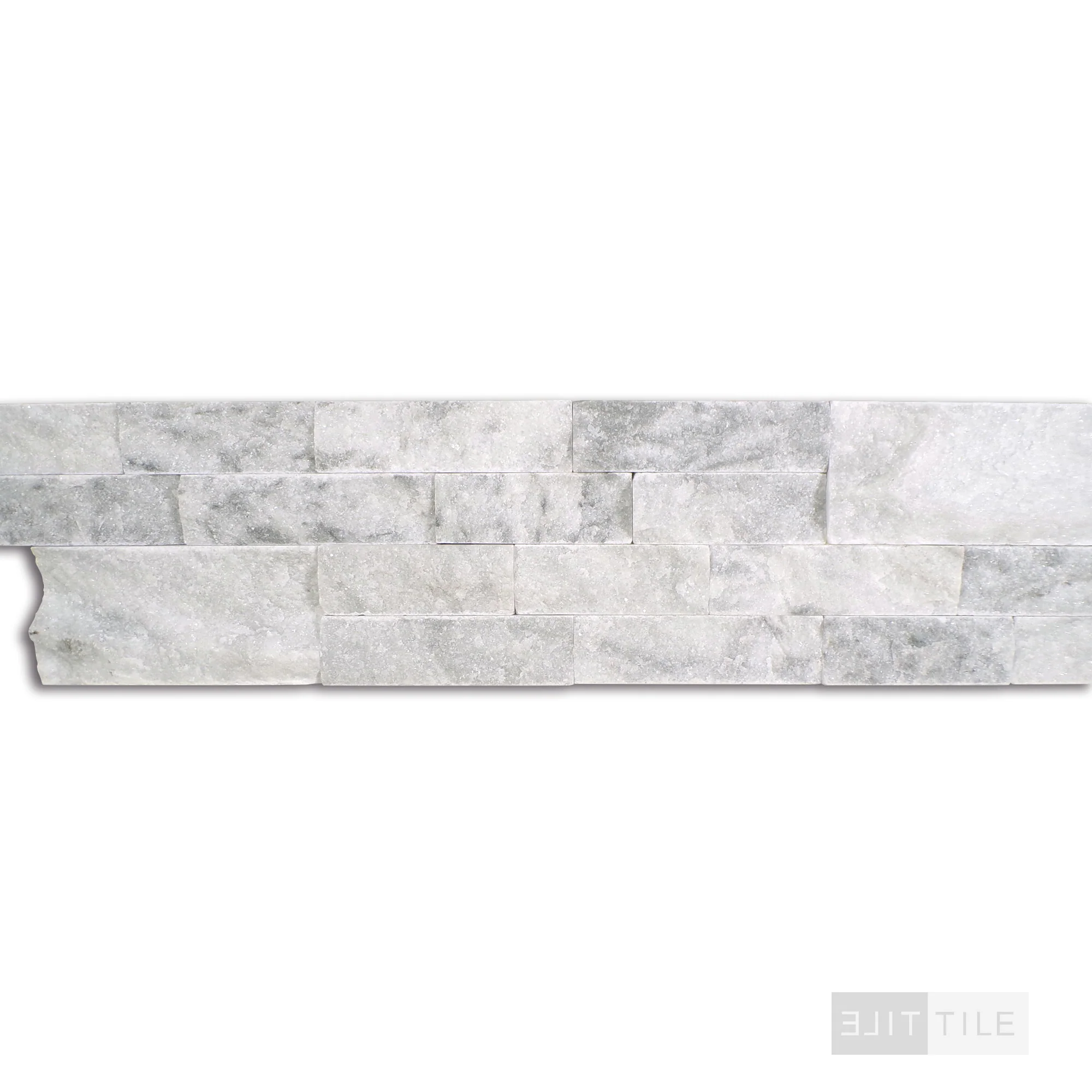 Rockmount Marble Stacked Stone Panel 6X24 Cararra Splitface - Image 3