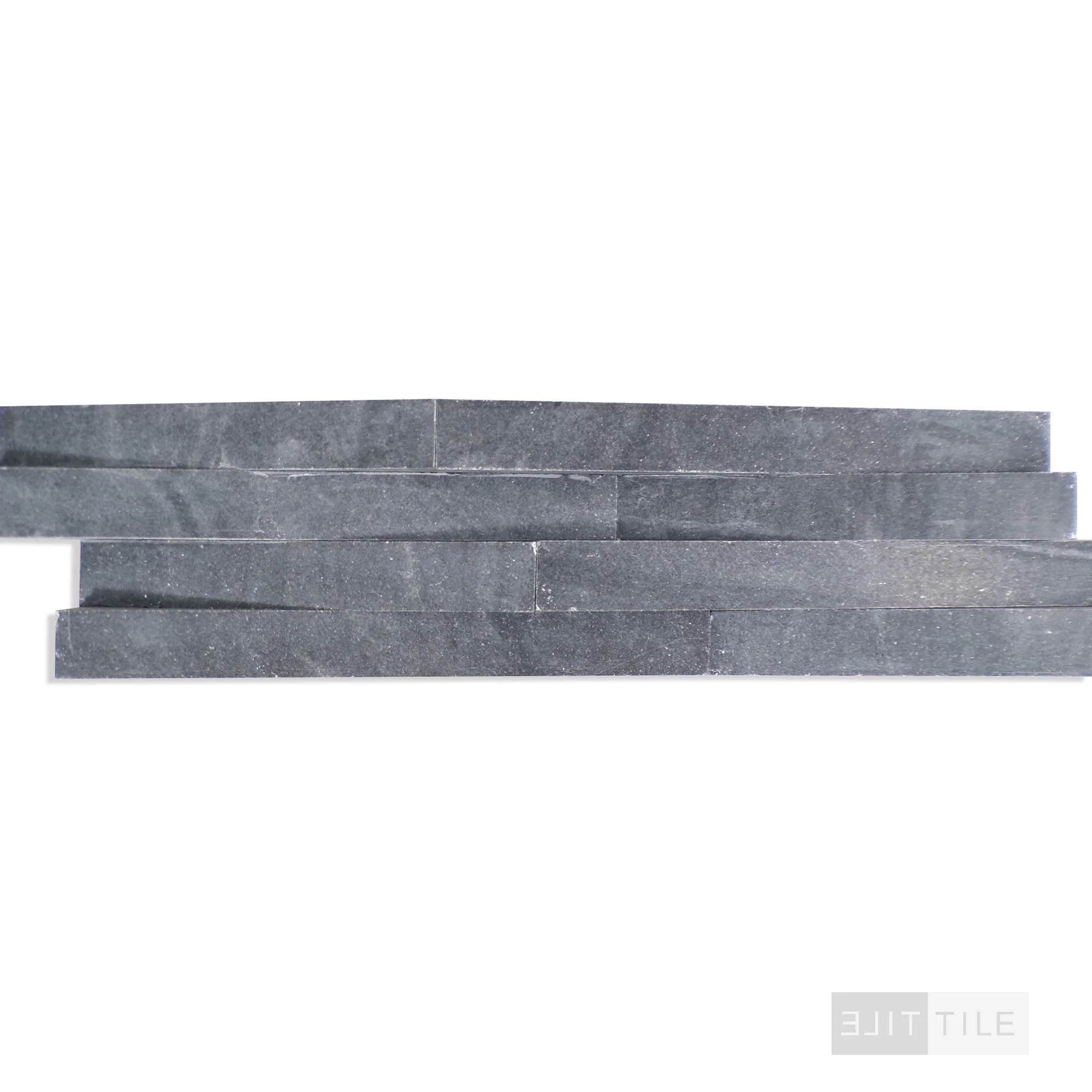 Rockmount Marble Stacked Stone Panel 6X24 Cosmic Black Honed - Image 3