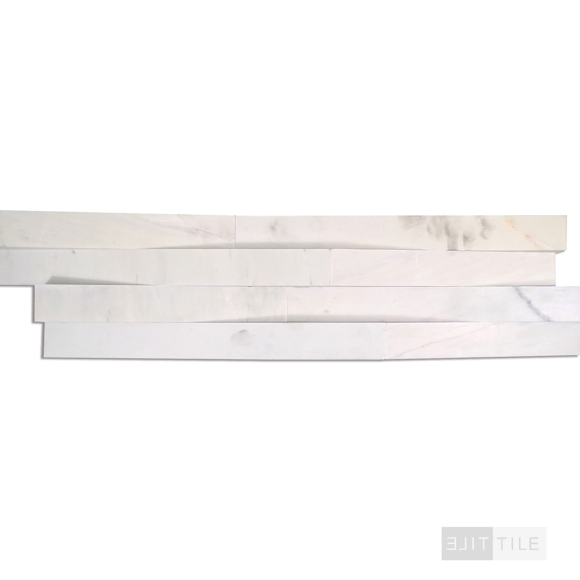 Rockmount Marble Stacked Stone Panel 6X24 Cosmic White Honed - Image 3