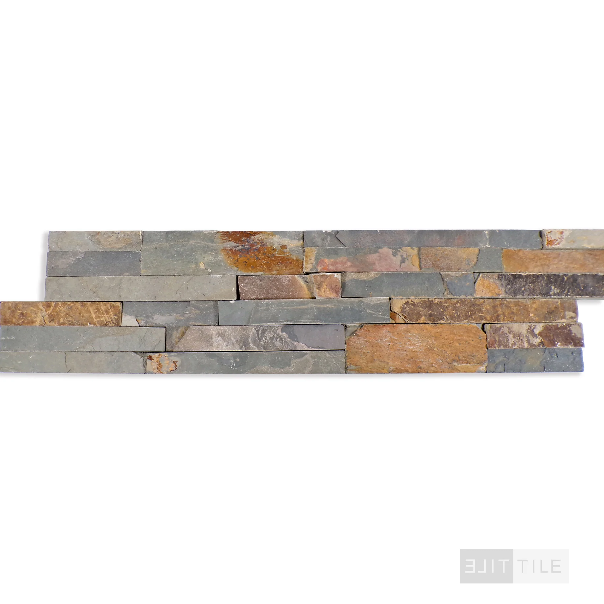 Rockmount Slate Stacked Stone Panel 6X24 Gold Rush Splitface - Image 3