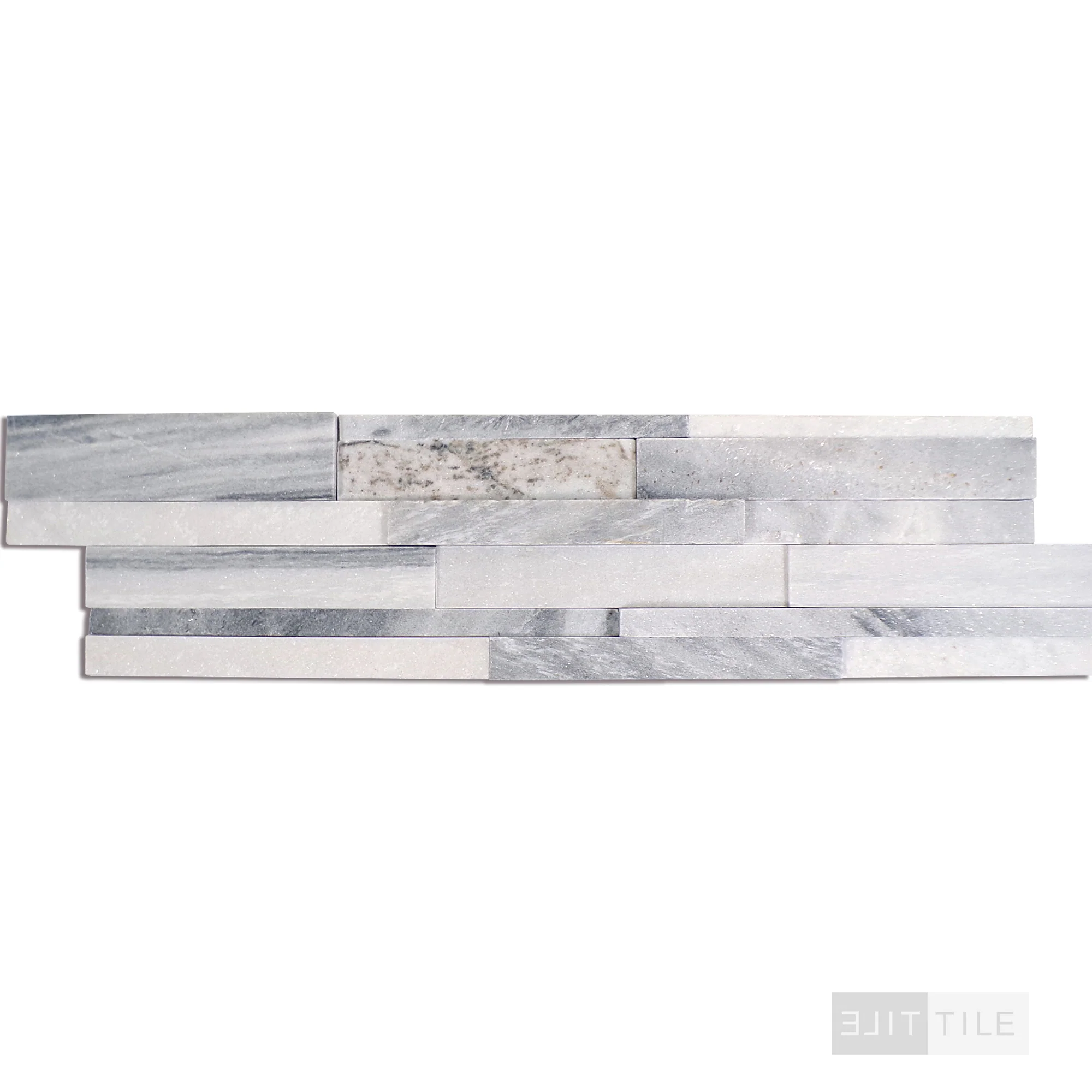 Rockmount 3D Marble Stacked Stone Panel 6X24 Gray Honed - Image 3