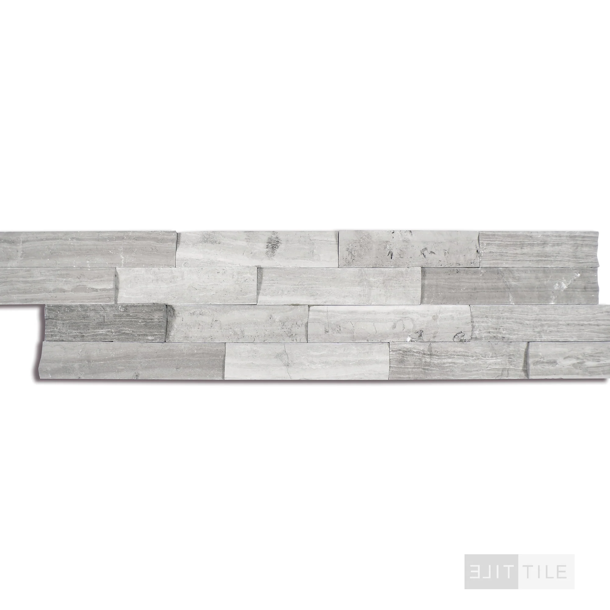 Rockmount Marble Stacked Stone Panel 6X24 Gray Oak Honed - Image 3