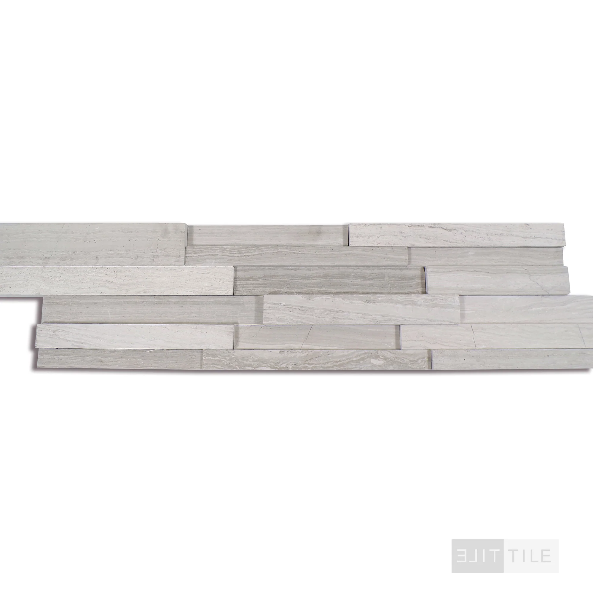 Rockmount Marble Stacked Stone Panel 6X24 Gray Oak Splitface - Image 3