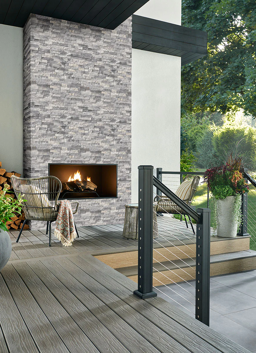 Rockmount Marble Stacked Stone Panel 6X24 Gray Splitface - Image 2