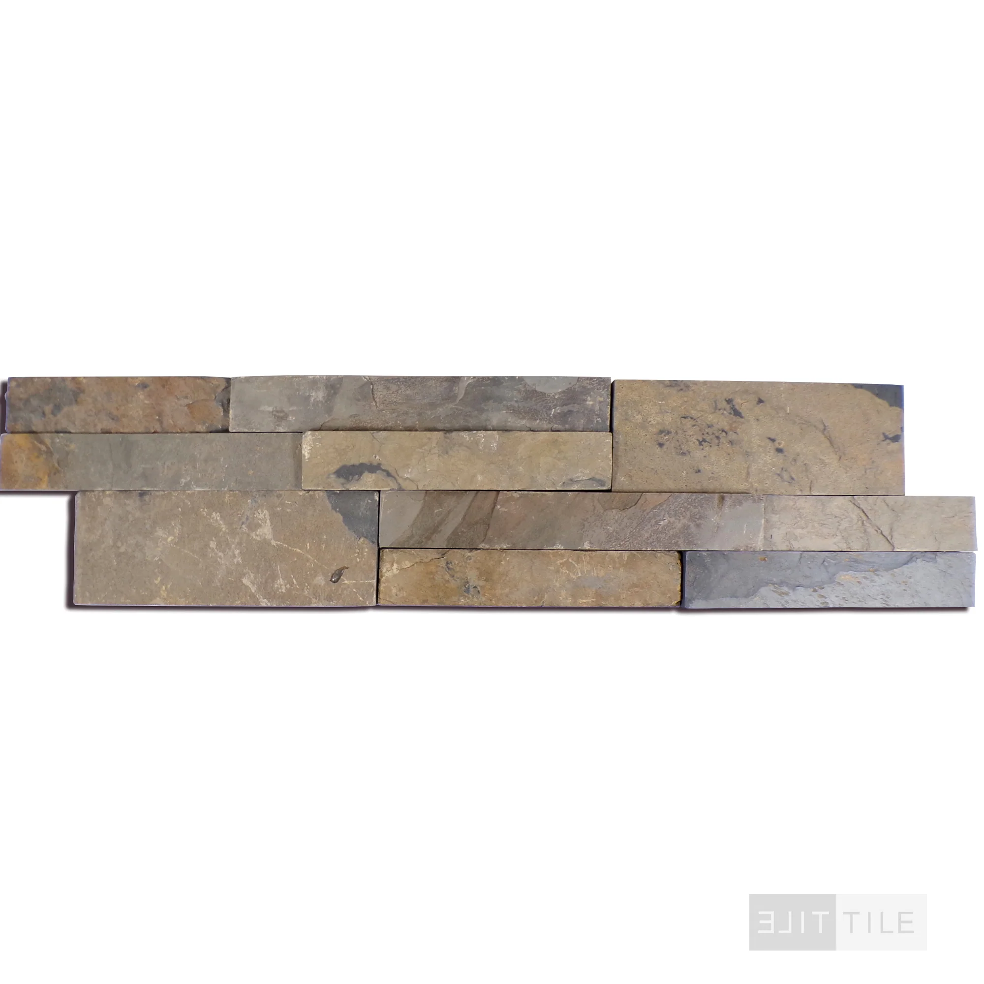 Rockmount Slate Stacked Stone Panel 6X24 Rustic Gold Splitface - Image 3