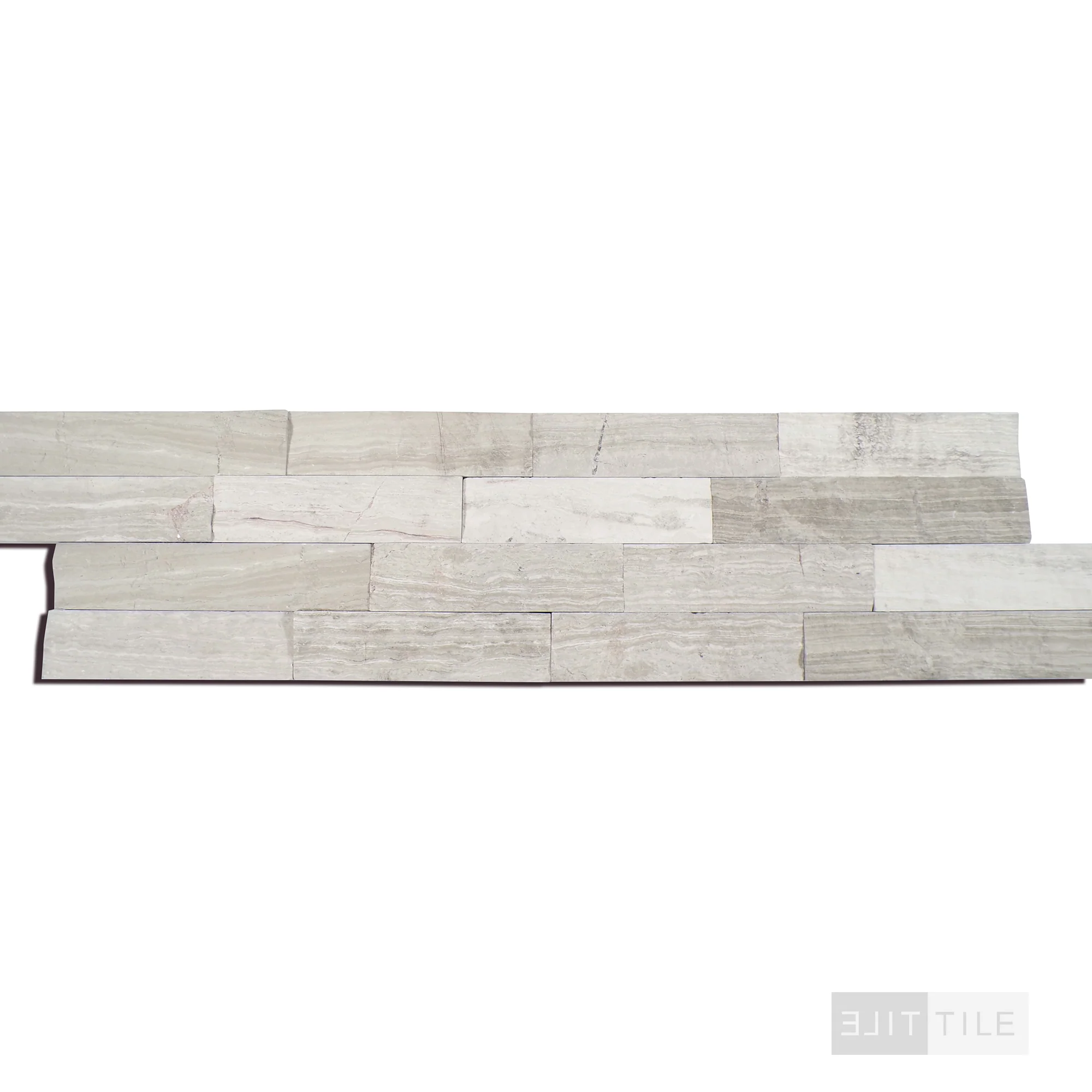 Rockmount Marble Stacked Stone Panel 6X24 White Oak (Multi) Splitface - Image 3