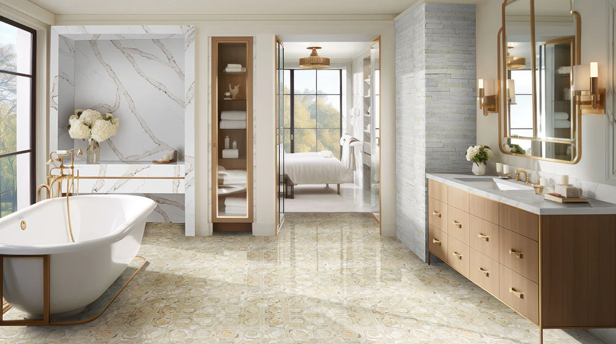 Rockmount Marble Ledger Panel Corner 6X18 White Splitface - Image 2
